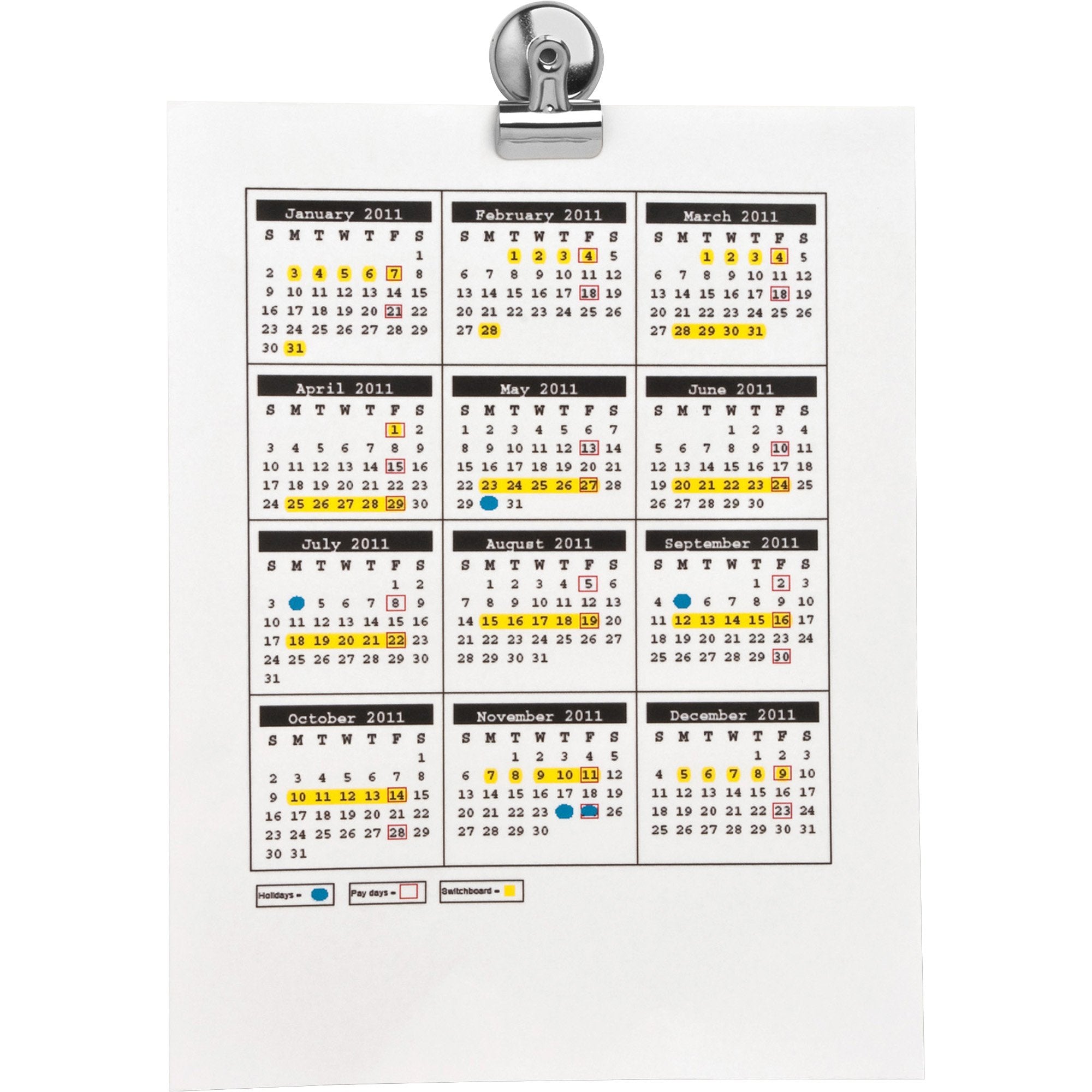 Business Source Bsn58506 - Magnetic Grip Clips Pack