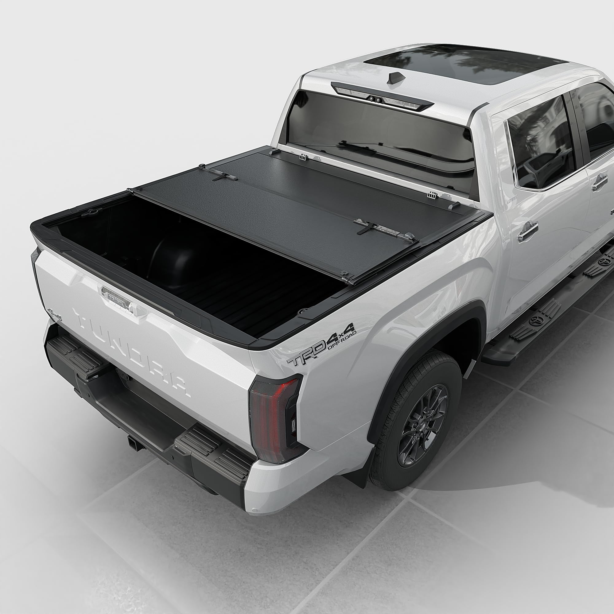 Toptiny Low Profile Hard Folding Truck Bed Tonneau Cover Fits 2022-2025 Toyota Tundra 56'' Bed (66.7'')