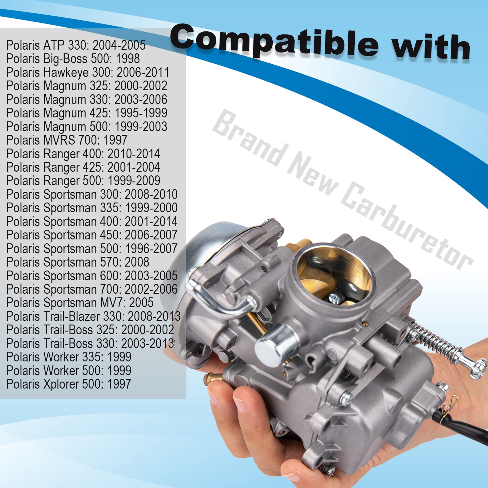 Carburetor For Polaris Magnum 425 325 330 2X4 4X4, 1999-2008 Sportsman 400 500 600, 2005-2009 Ranger 500 Atv Quad Carb