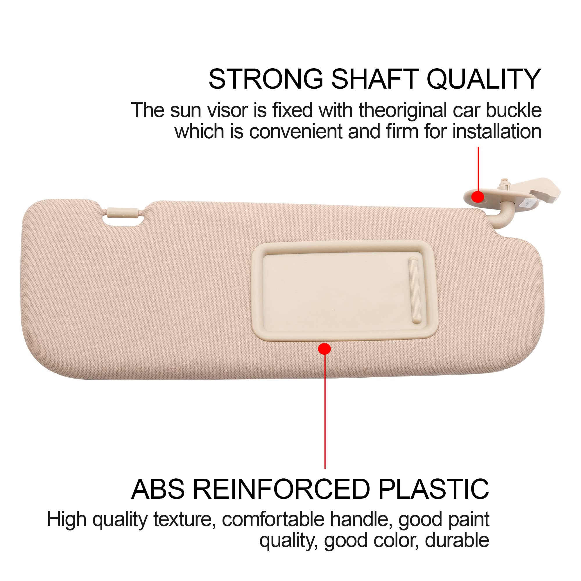Dasbecan Beige Pair Sun Visor Compatible With Hyundai Elantra 2011 2012 2013 2014 2015 Replaces# 852103X000Tx