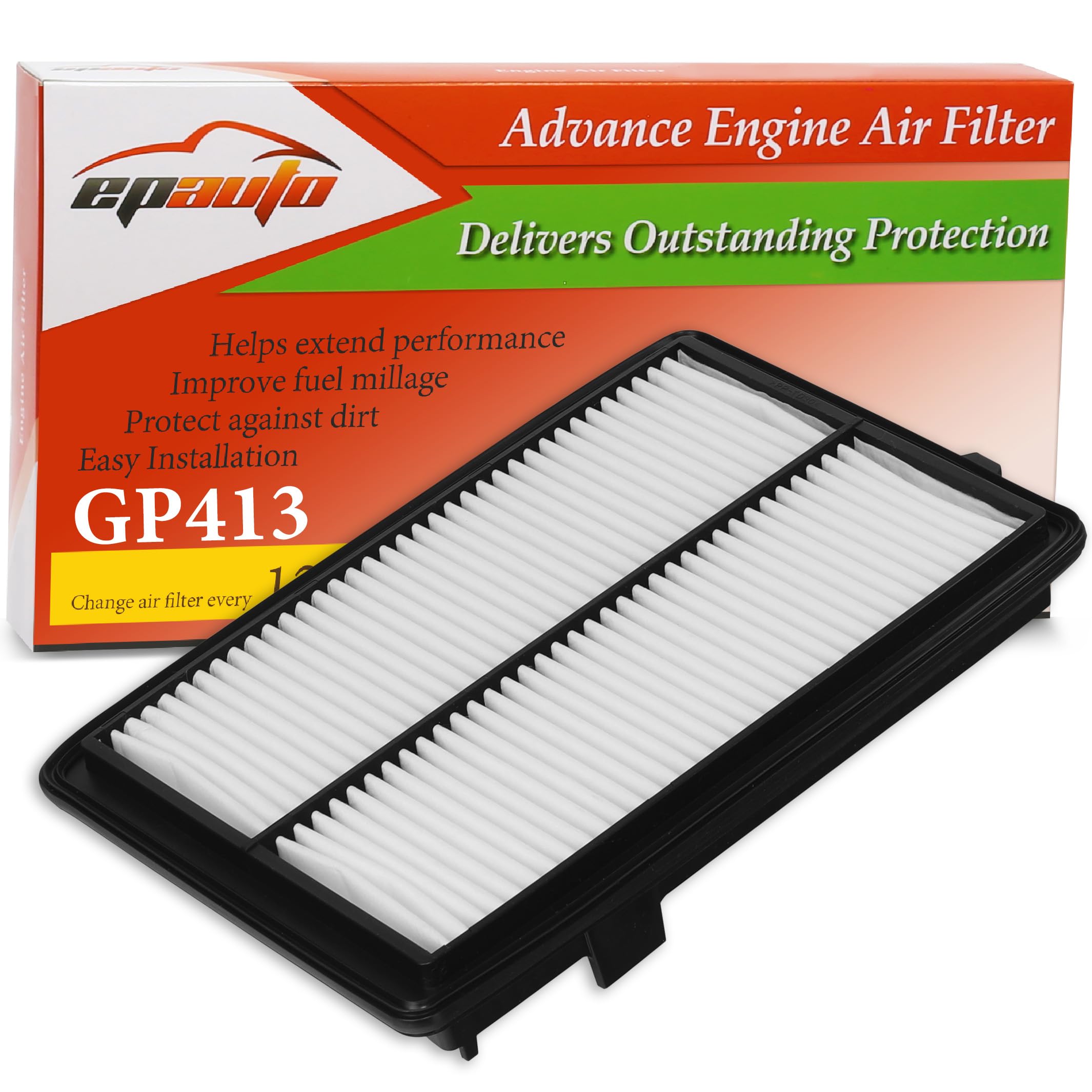 Epauto Gp413 (Ca11413) Replacement For Acura Rigid Panel Air Filter For Rdx (2013-2018)
