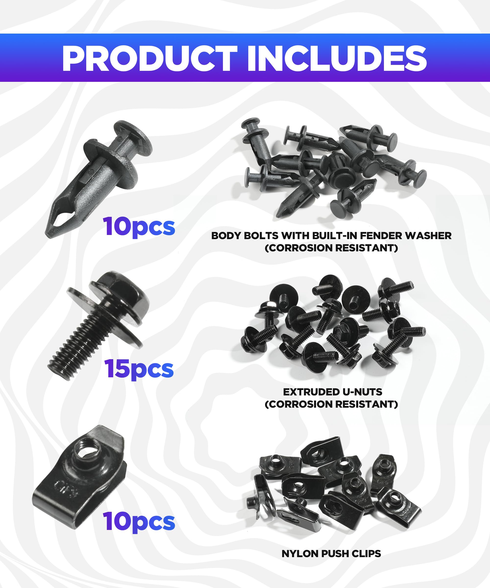 35 PCS Engine Under Cover Splash Shield Guard Body Bolts, Splash Shield Guard Retainer Bumper Fender Liner Fastener Rivet Clips