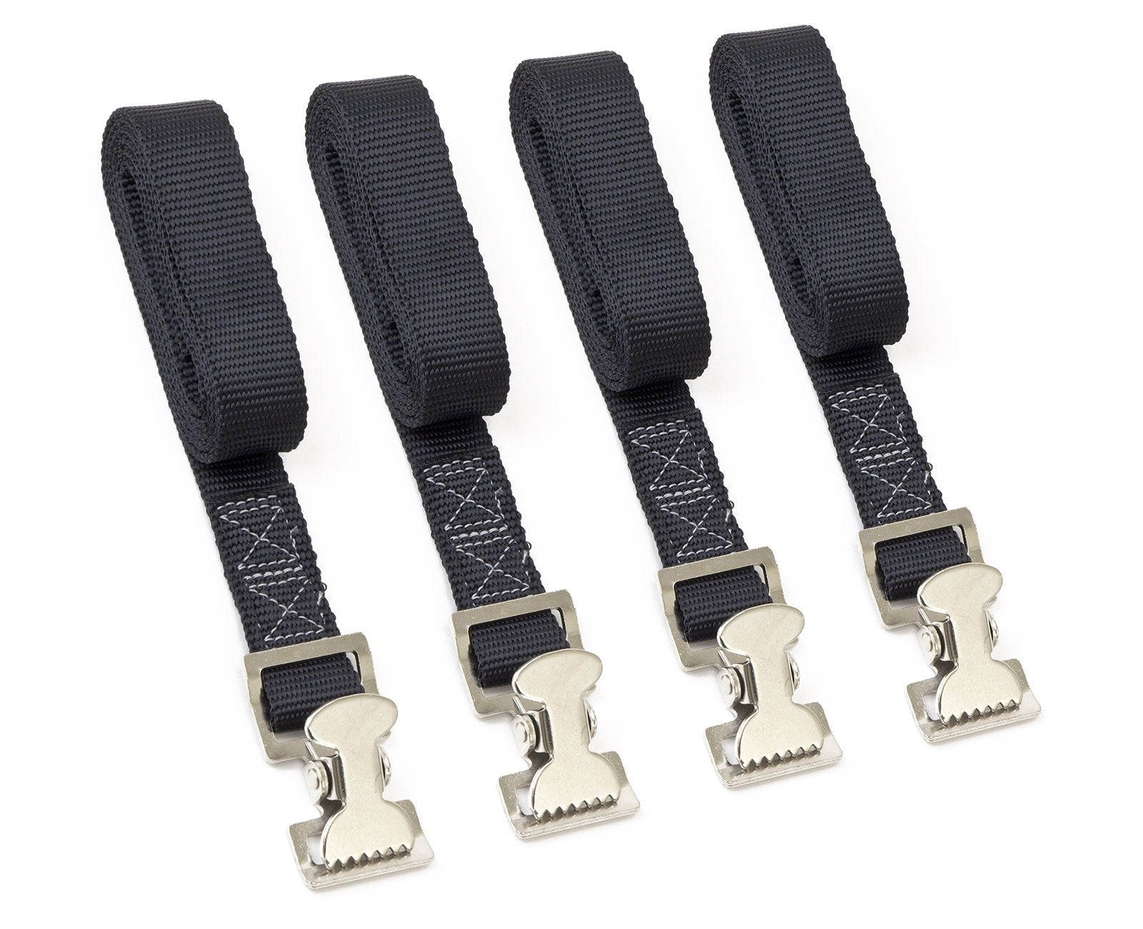 Powertye 1In X 4Ft Utility Lashing Strap - Made In Usa - 150 Lb. Working Load Limit / 450 Lb. Breaking Strength - Black (4-Pack)