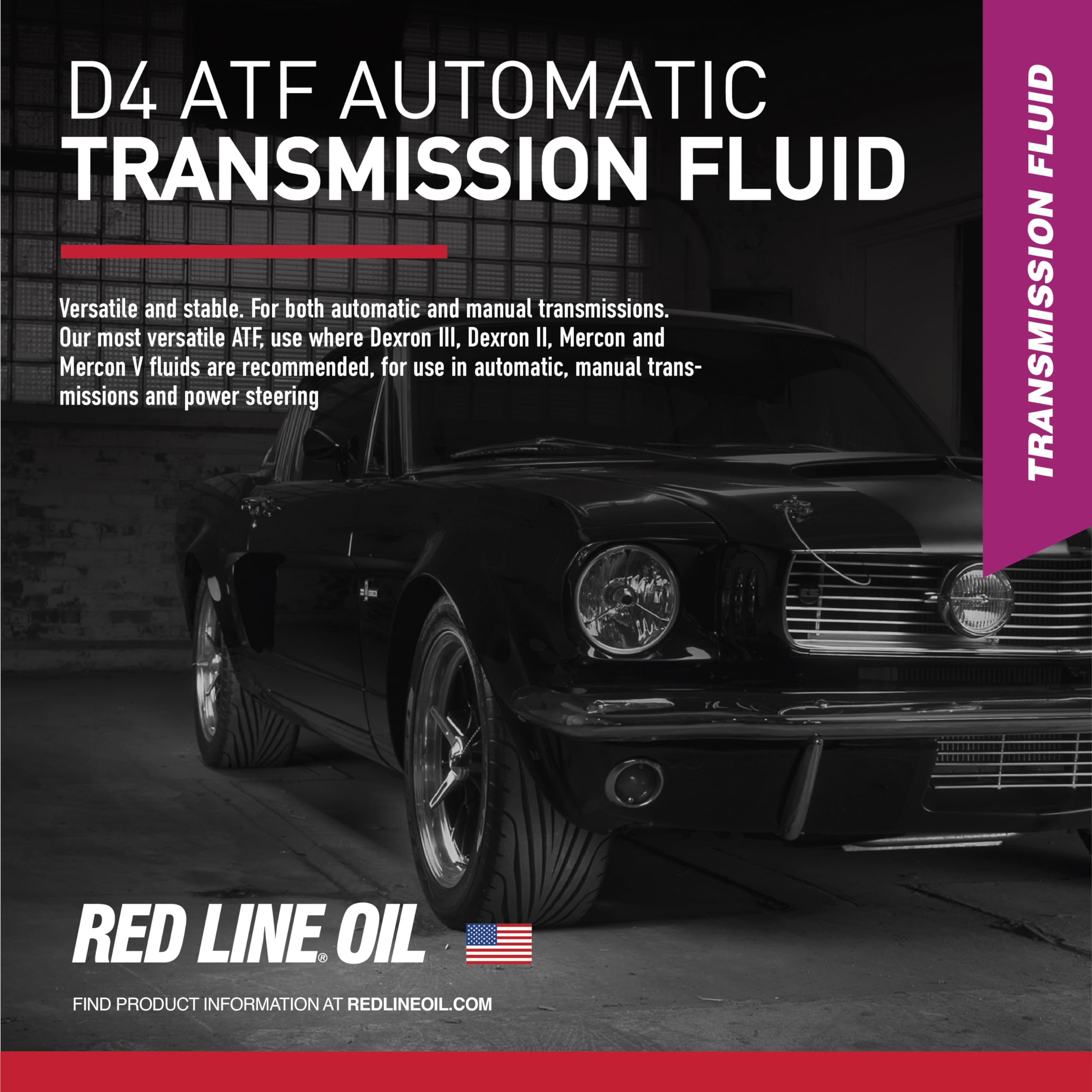 Red Line 30504 D4 Synthetic Automatic Transmission Fluid (Atf) - 1 Quart (4 Pack)
