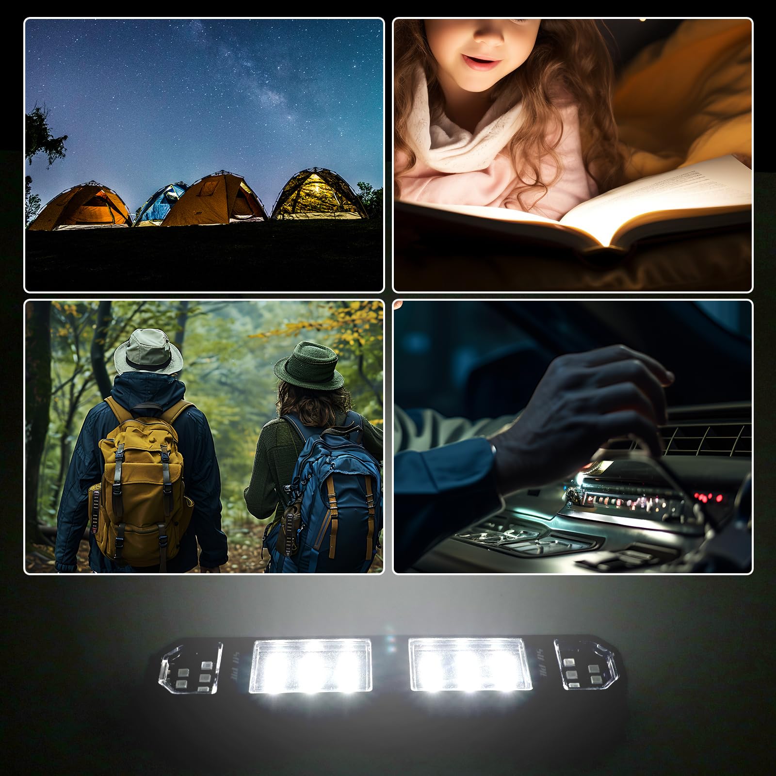 Sunpie Utv Interior Light W/Recharge & Magnet Universal Sxs Dome Light Compatible With Polaris Can Am Pioneer/Talon Kawasaki Mul