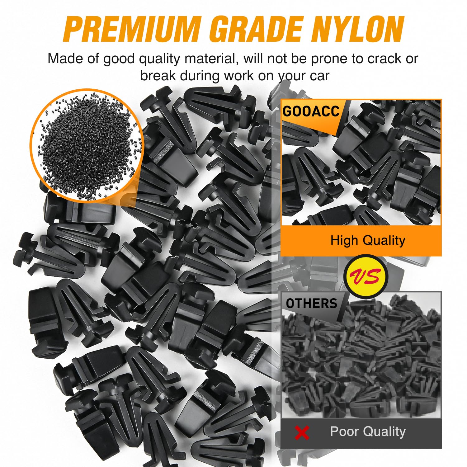 Gooacc 50 Pcs Grille Retainer Clip For Nissan 01553-03831 200Sx, Axxess, Frontier, Maxima, Pulsar Nx, Sentra, Stanza, Xterra, J3