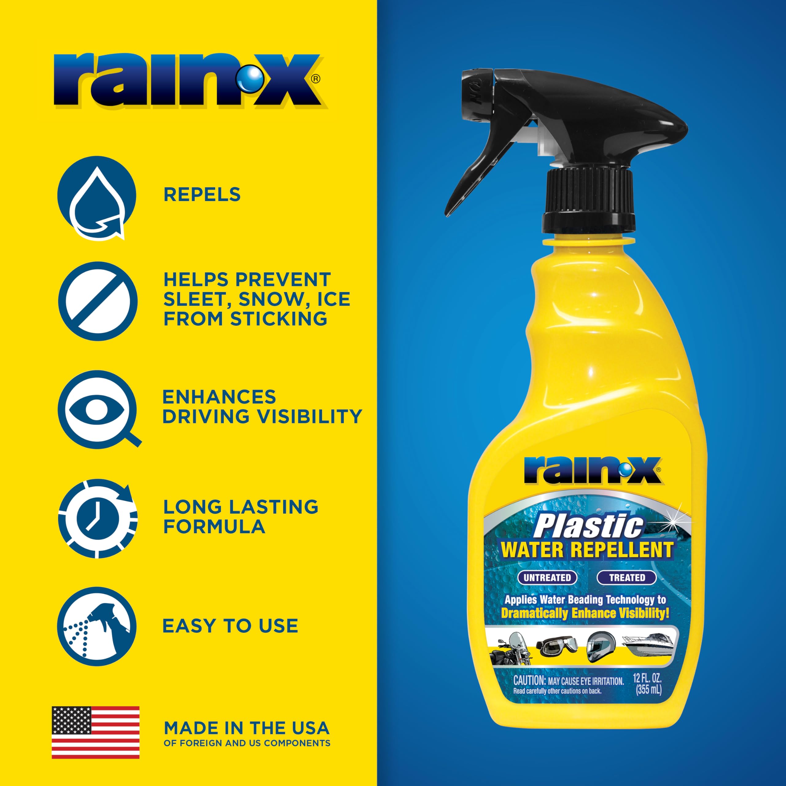 Rain-X 620036-6Pk Plastic Treatment, 12 Fl. Oz. (Pack Of 6)