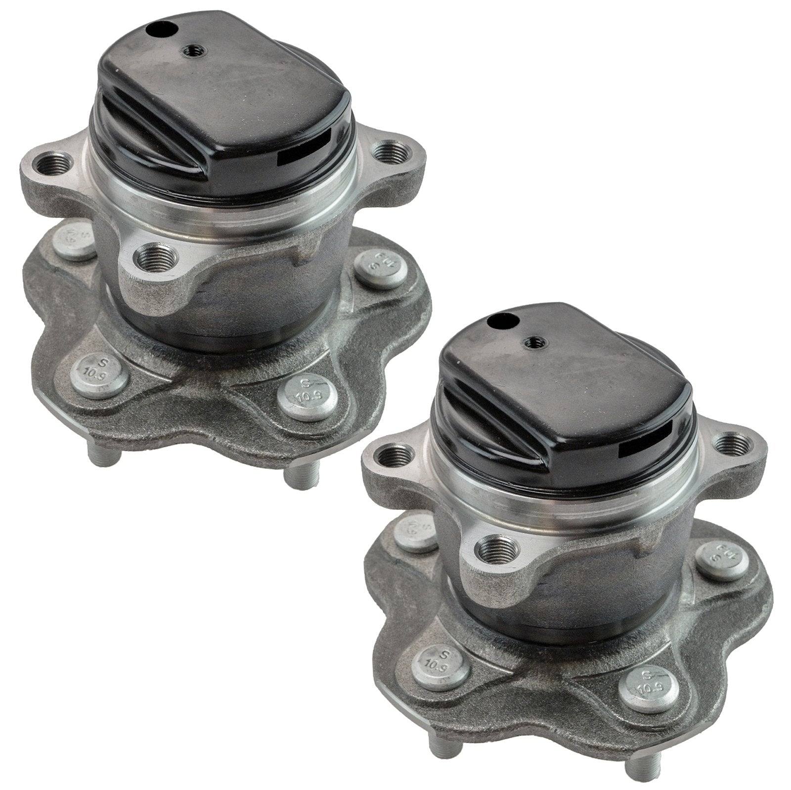 Trq Rear Wheel Hub Bearings Assembly Set Compatible With 2011-2017 Nissan Juke 2011-2012 Leaf 2008-2013 Rogue 2014-2015 Rogue Se