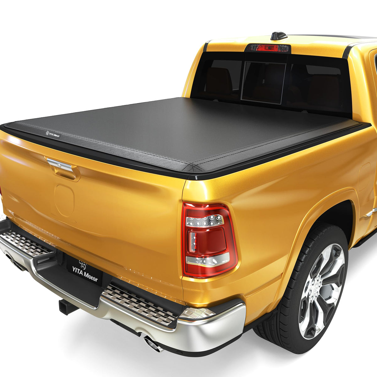 Yitamotor Soft Tri-Fold Truck Bed Tonneau Cover Fits For Dodge Ram 1500 2009-2024 (19-24 Classic), Fleetside 6.4 Ft Bed Without
