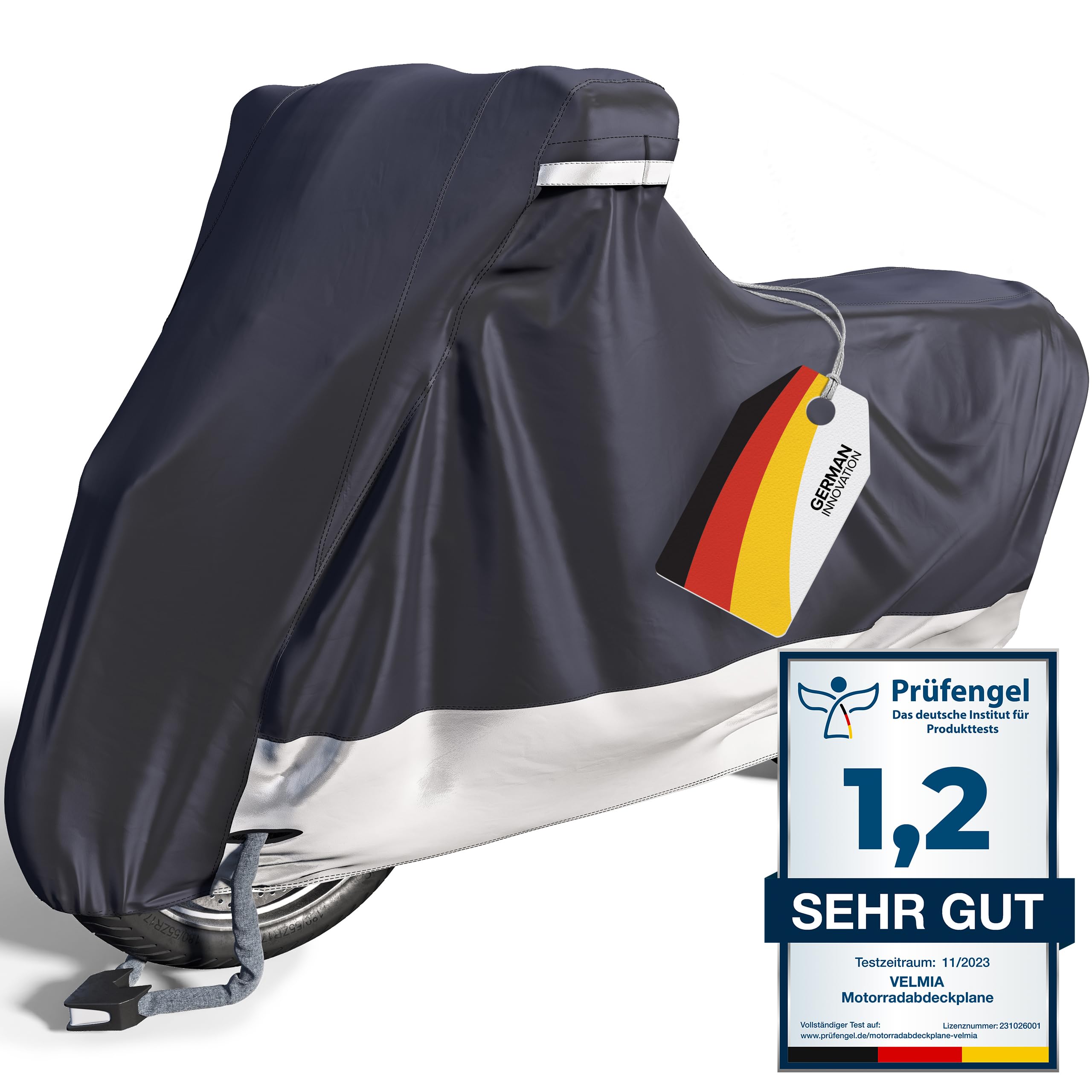 Velmia Motorcycle Cover Extremely Heat Resistant Up To 550 F I High Standard Motorcycle Cover Waterproof Outdoor For All Seasons