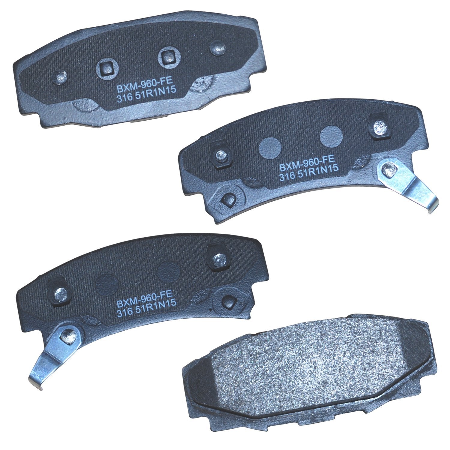 Bendix Premium Sbm316 Semi-Metallic Rear Brake Pads For Buick Reatta 1991-1988, Riviera 1991-1986, Cadillac Allante 1992-1987, E