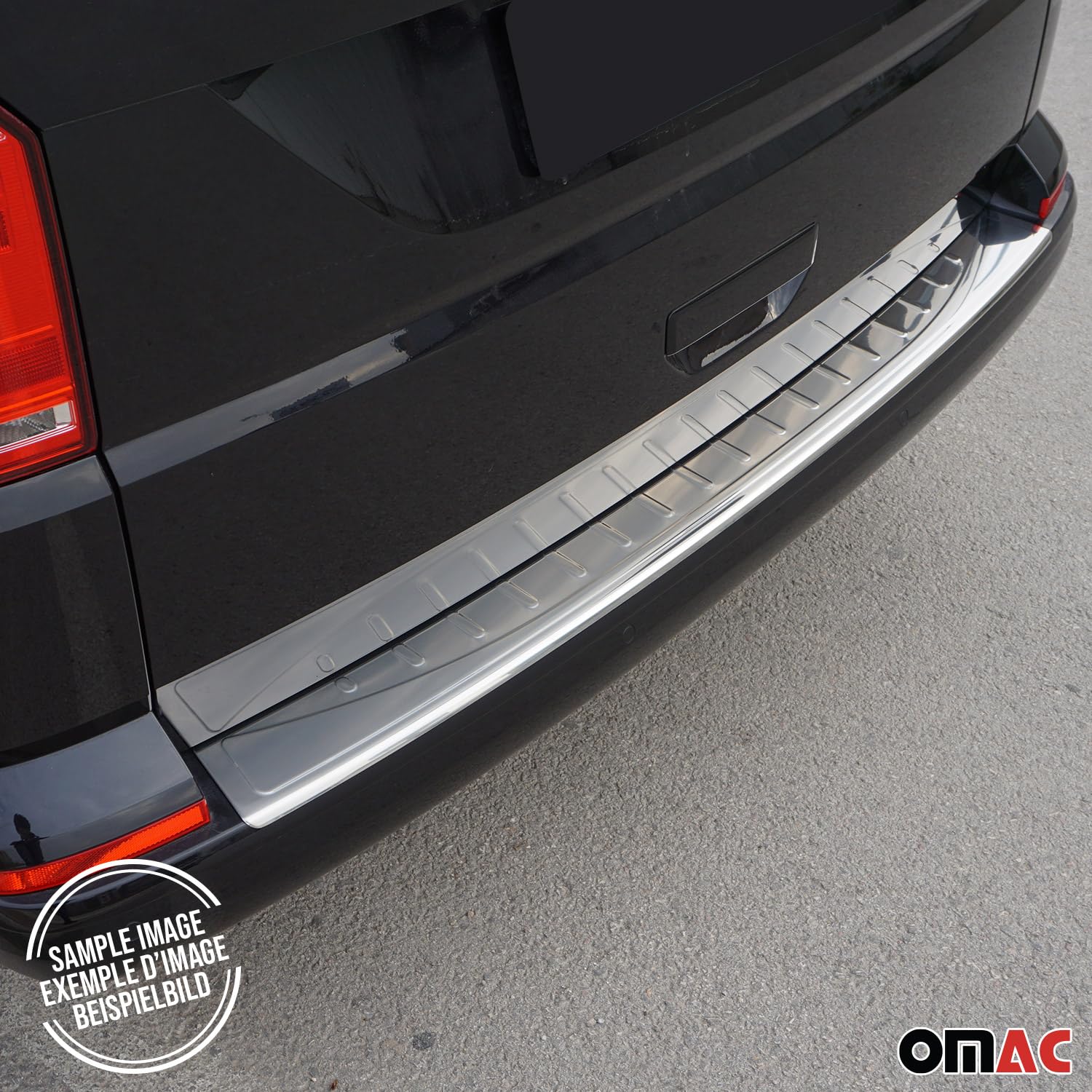 Omac Rear Bumper Sill Cover Protector Guard For Vw Tiguan 2018-2024 Steel Silver
