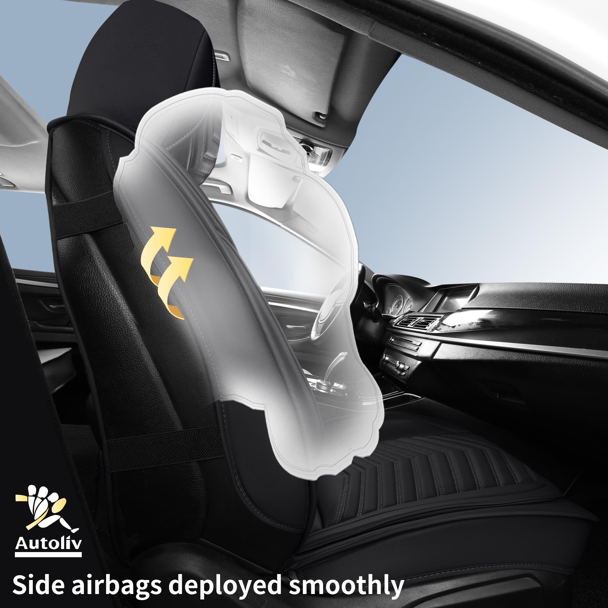 Hchengkikz Car Seat Covers,Breathable And Waterproof Faux Leather Automotive Seat Covers For Cars,Anti-Slip Driver Seat Cover Un