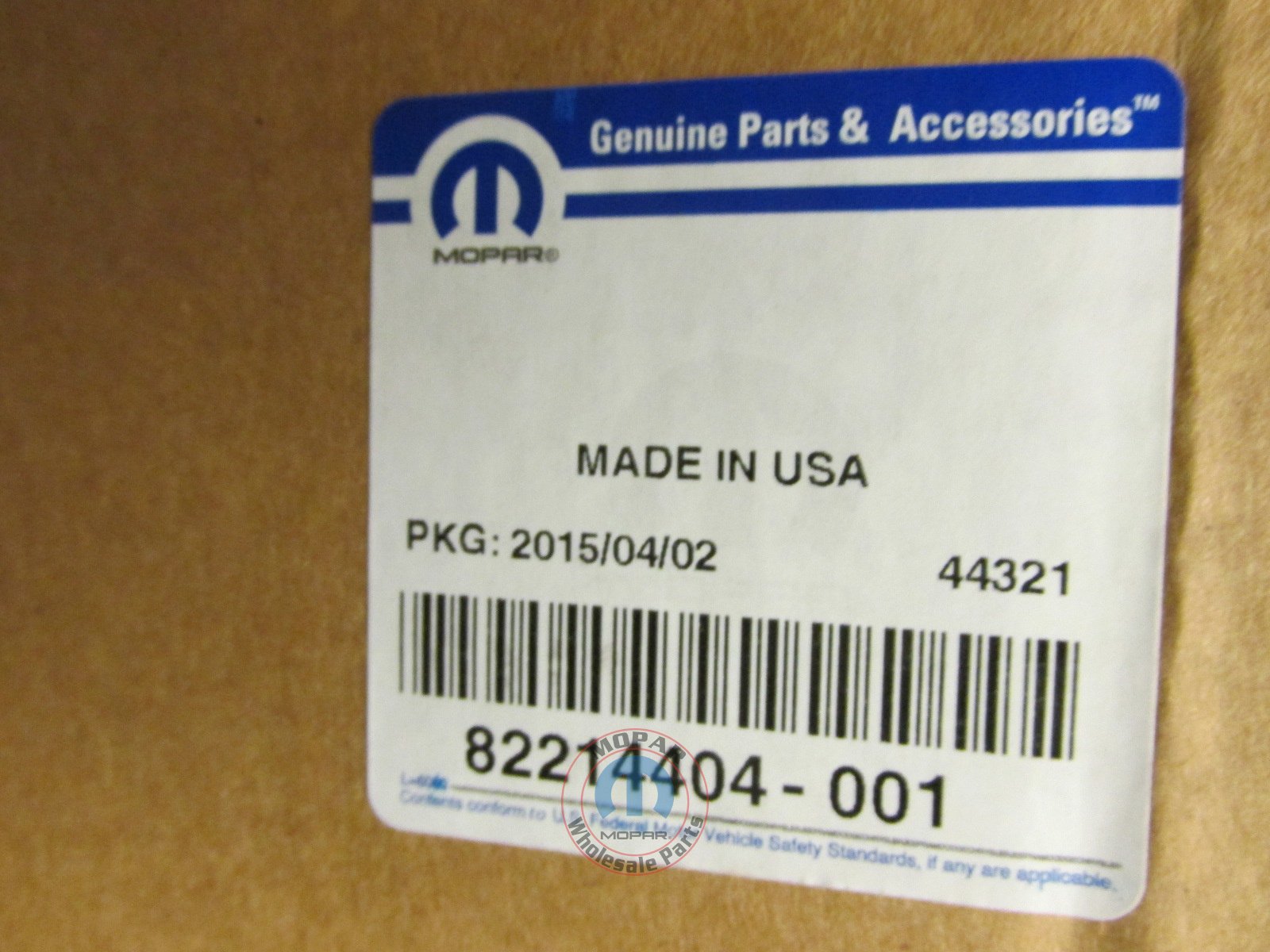 Mopar 82214404 Mat Kit Cargo