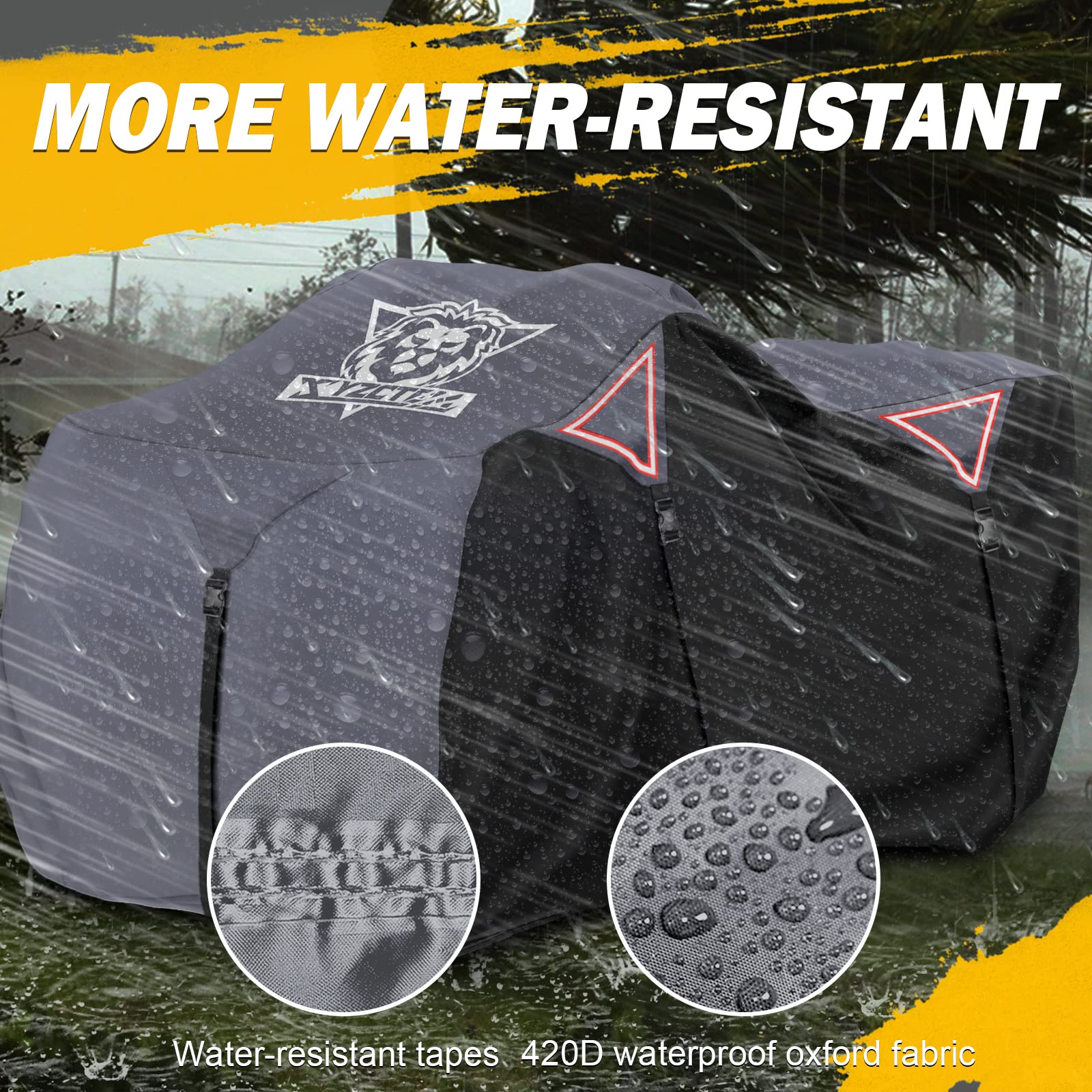 XYZCTEM Premium ATV Cover,Outdoor Protection Against Water, UV, Wind. Quad Cover for Can-am,Suzuki,Kawasaki, Honda, Yamaha, Pola