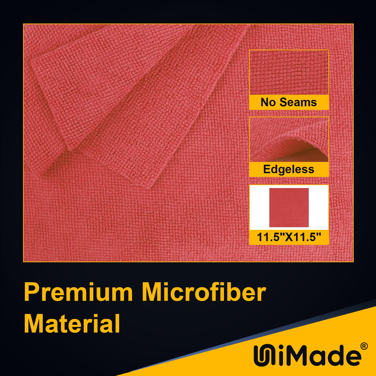 Unimade Shop Towels, 100 Pack Commercial Grade Shop Rags Microfiber Towels For Cars Cleaning Rags Bulk Cleaning Cloth For Automo