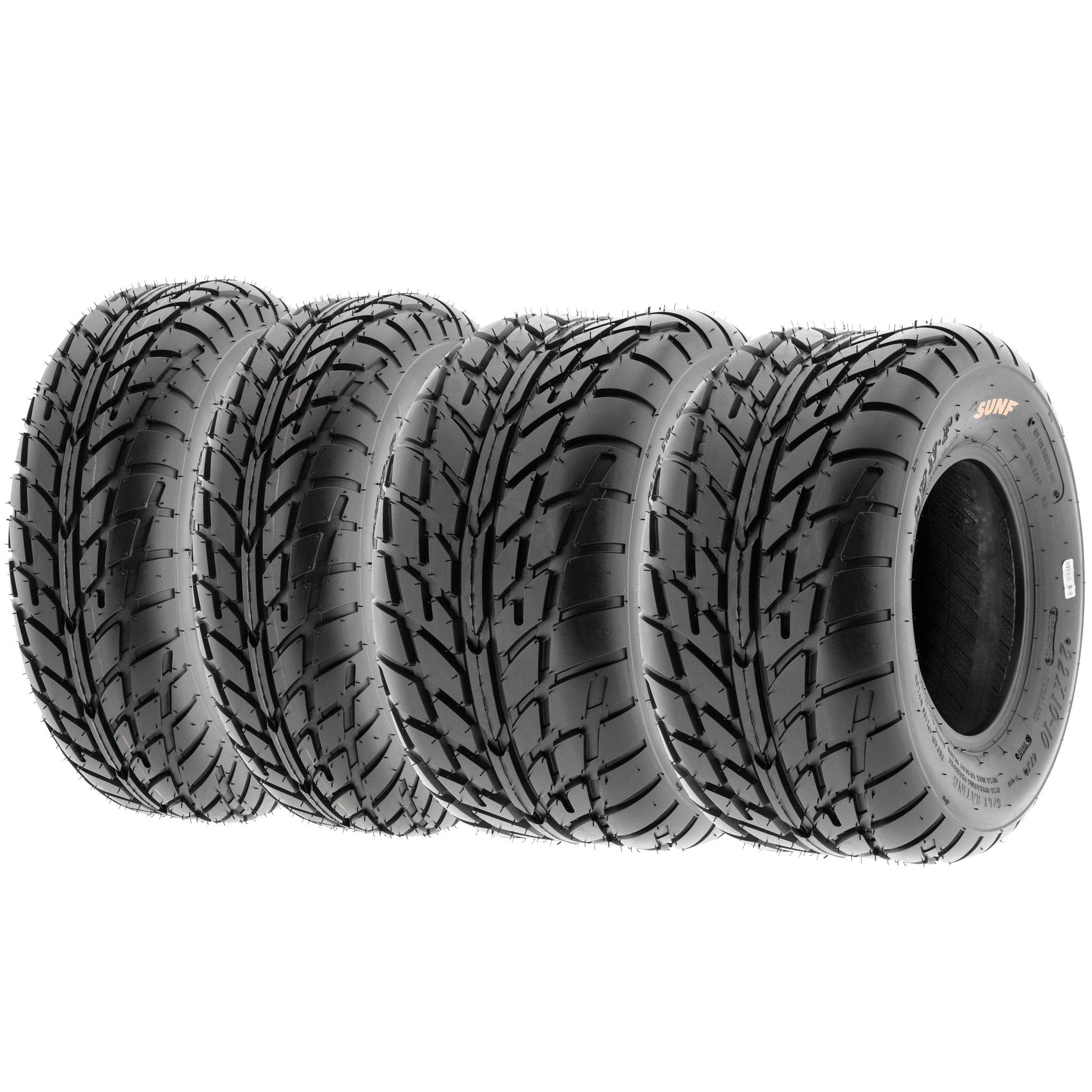 Set Of 4 Sunf A021 Tt Sport Atv Utv Flat Track Tires 23X7-10 Front & 20X10-9 Rear, 6 Pr, Tubeless