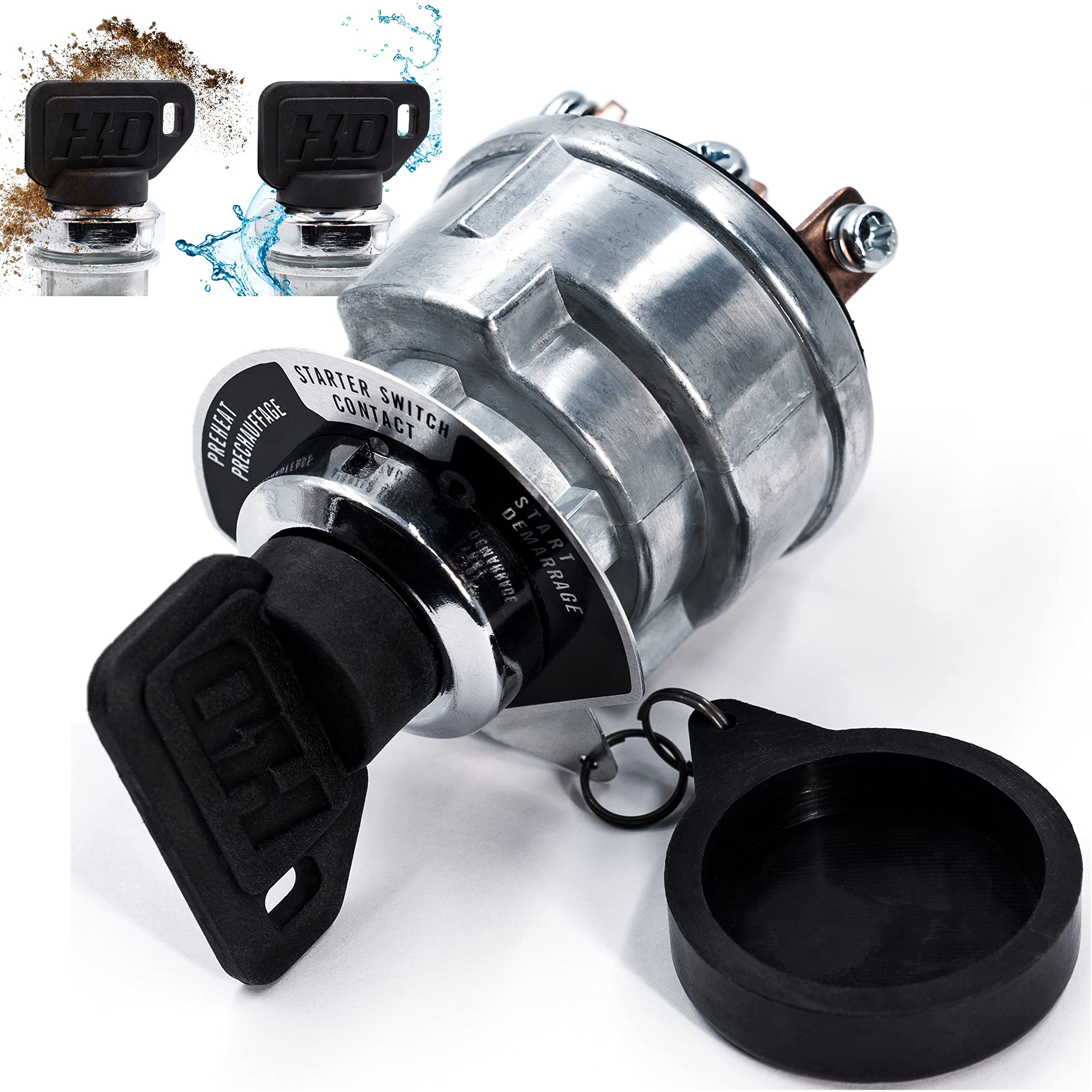 HD Switch 66706-55120 1E013-63590 Starter Ignition Key Switch fits Kubota Compact Tractor B4200D B5100 B6100 B7100 V1305 V1505 D