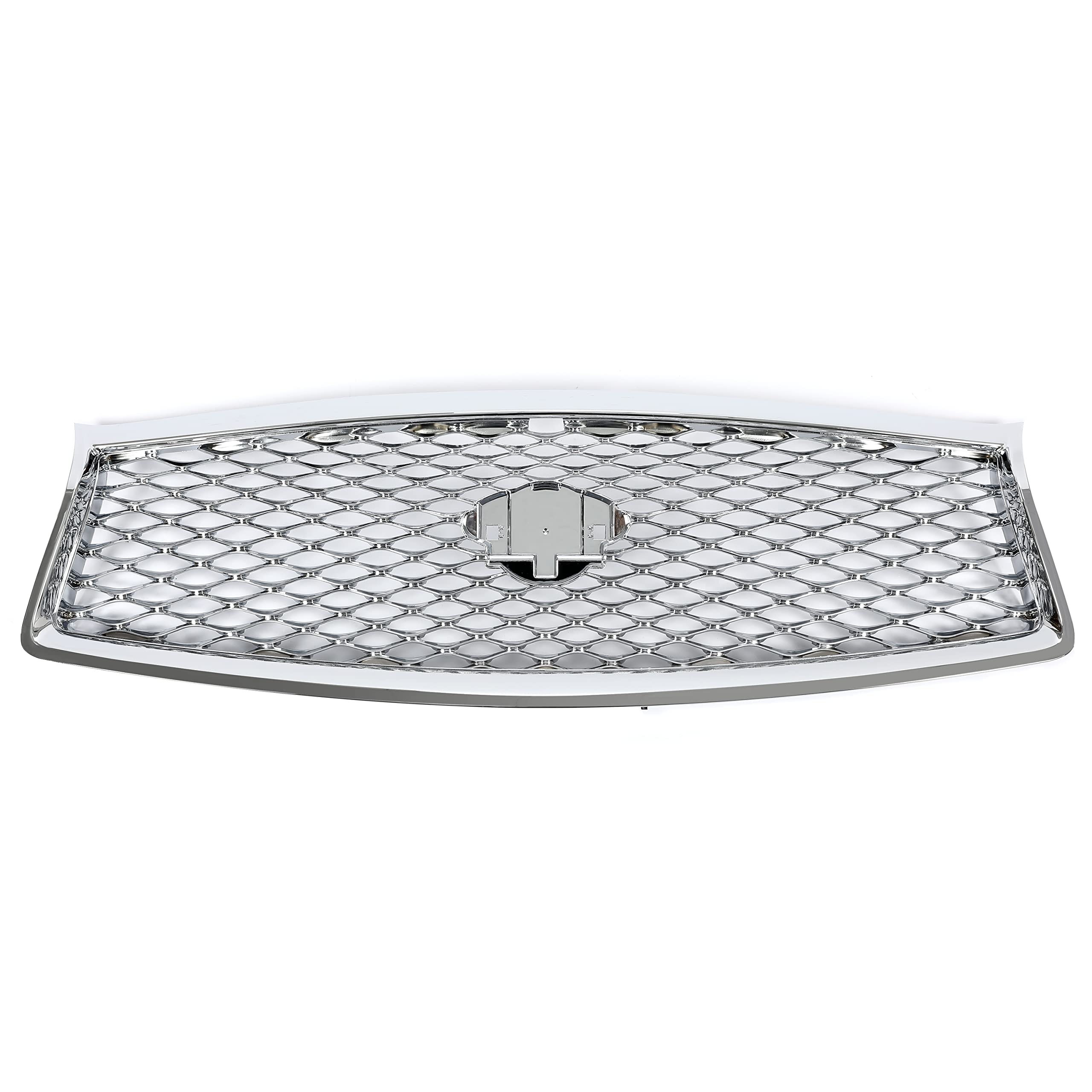 Kuafu Front Bumper Grille Compatible With 2014-2017 Infiniti Q50 All Models Center Grill Hood Mesh Conversion Kit Chrome