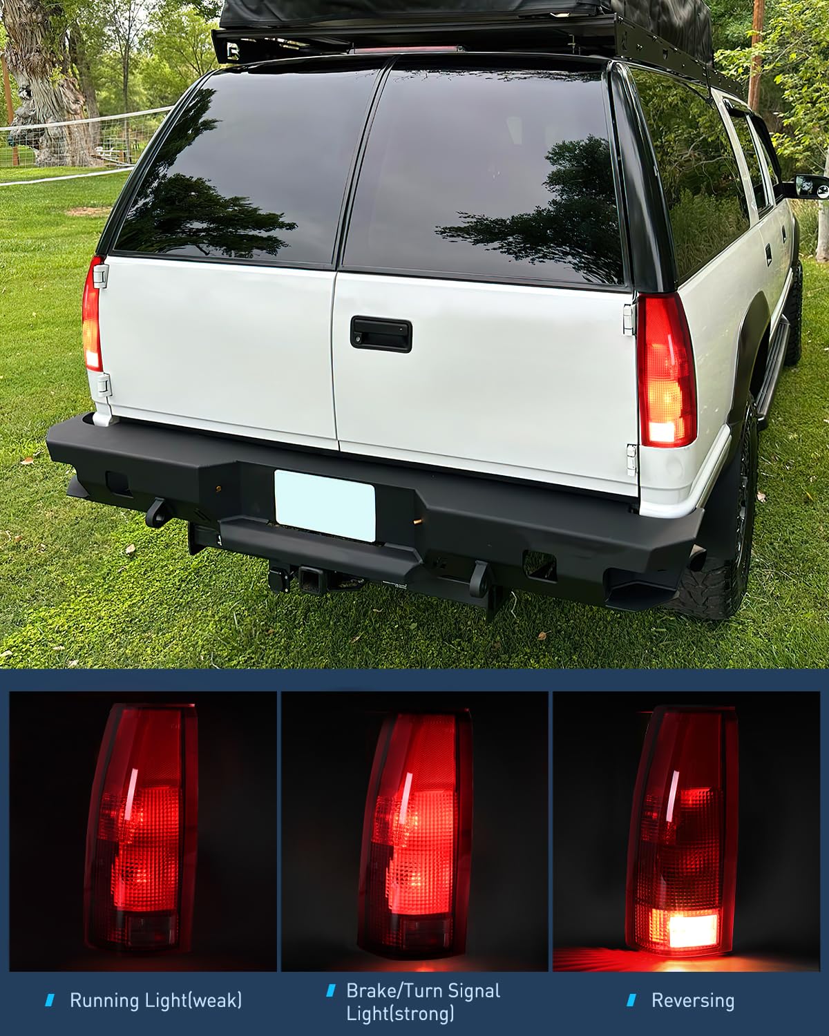 Nilight Taillight Assembly Compatible With 1988 1989 1990 1991 1992 1993 1994 1995 1996 1997 1998 1999 Chevy Gmc C/K Suburban Bl