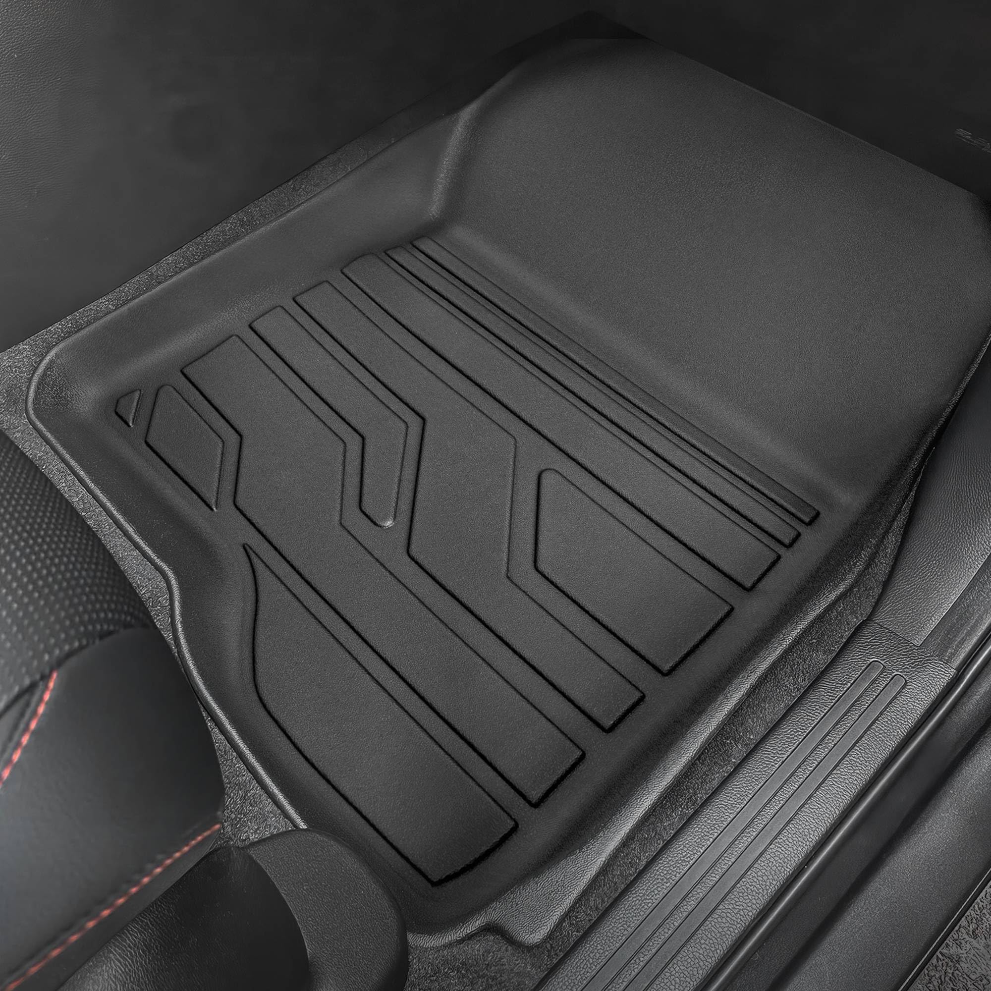 KARPAL All Weather Floor Mats for Honda CR-V 2023-2026, Heavy Duty TPE Liners, Black Cargo Mat Set, Hybrid Compatible
