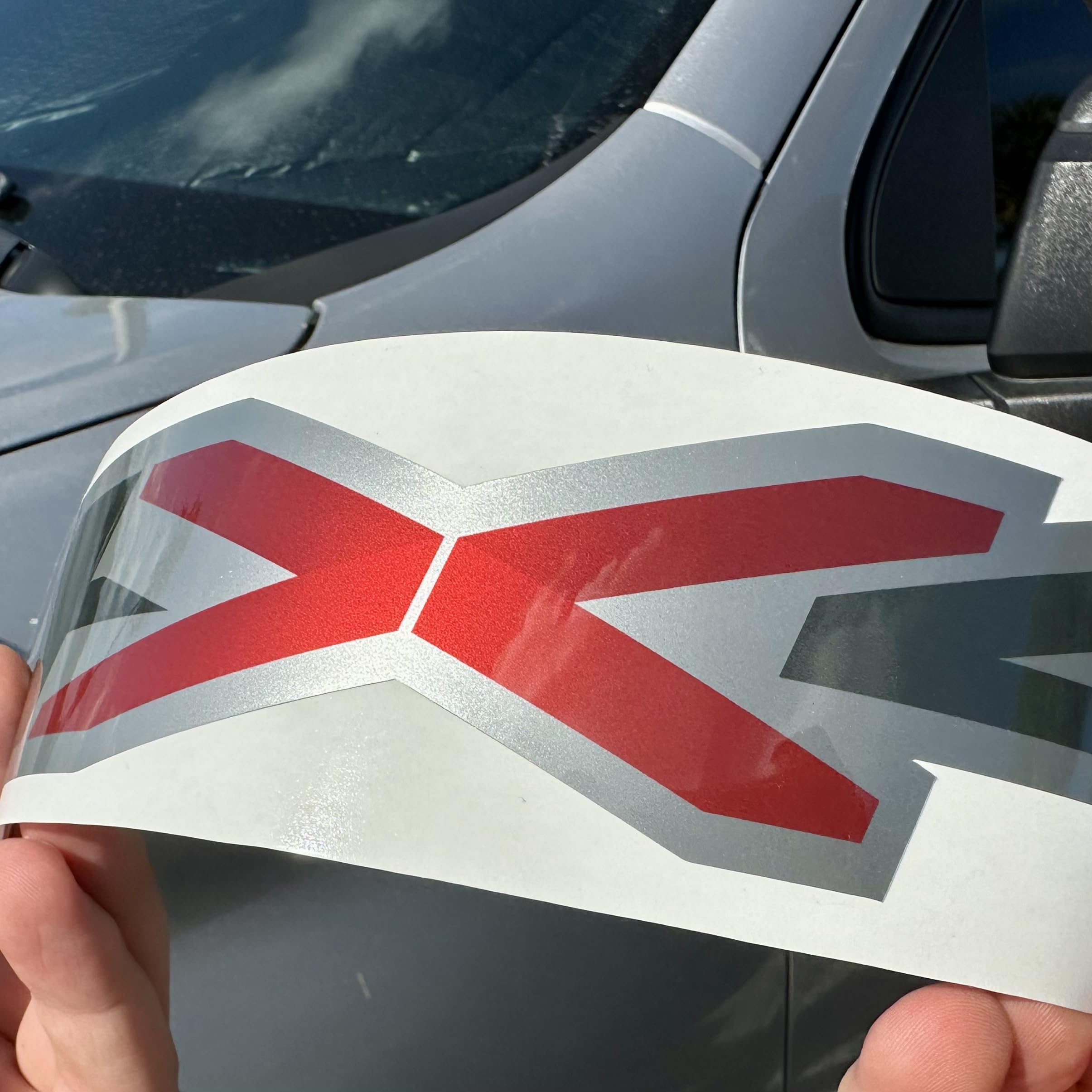 Gold Hook 4X4 Decals For Chevy Silverado, Replacement Bedside Stickers Premium Series (Metallic Finish), Set Of 2