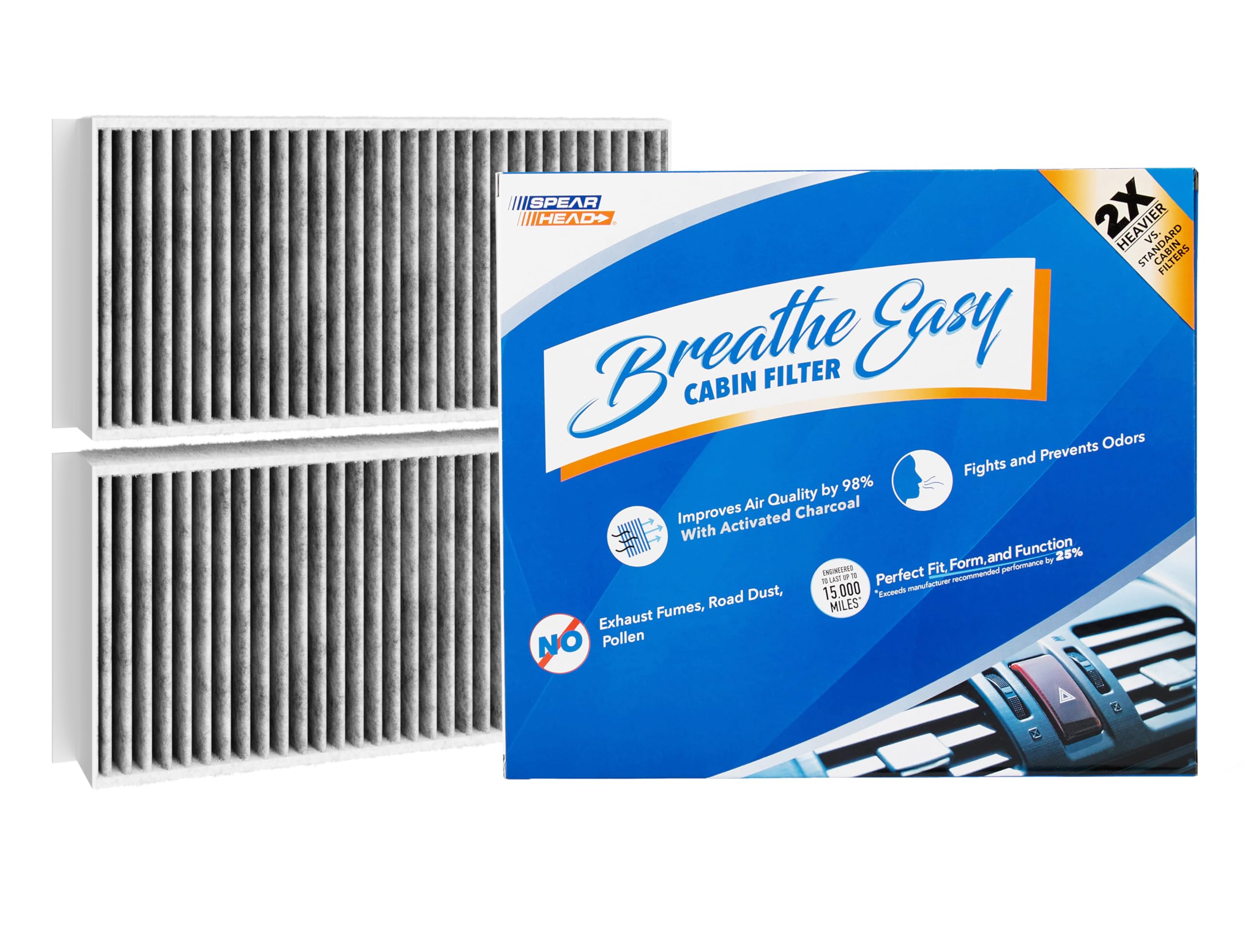 Spearhead Odor Defense Breathe Easy Ac & Heater Cabin Filter, Fits 2 Series, I3, I3S, X1, X2, 16-24 Mini Cooper/Clubman, 17-24 C