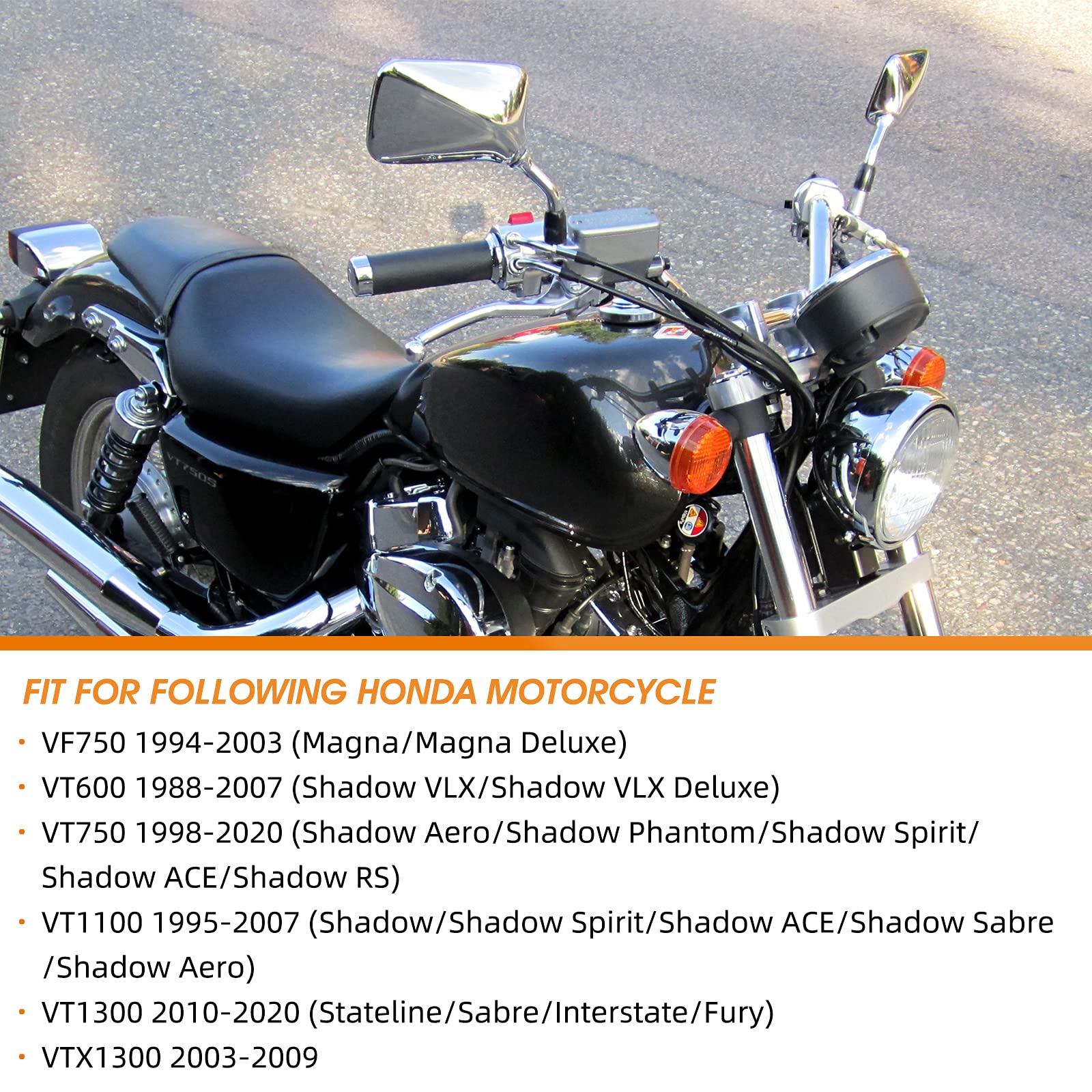 Javik Left & Right Brake Master Cylinder Clutch Lever For Honda Vt600 Vt750 Vt1100 Vt1300 Vtx1300 Vf750 (Chrome)