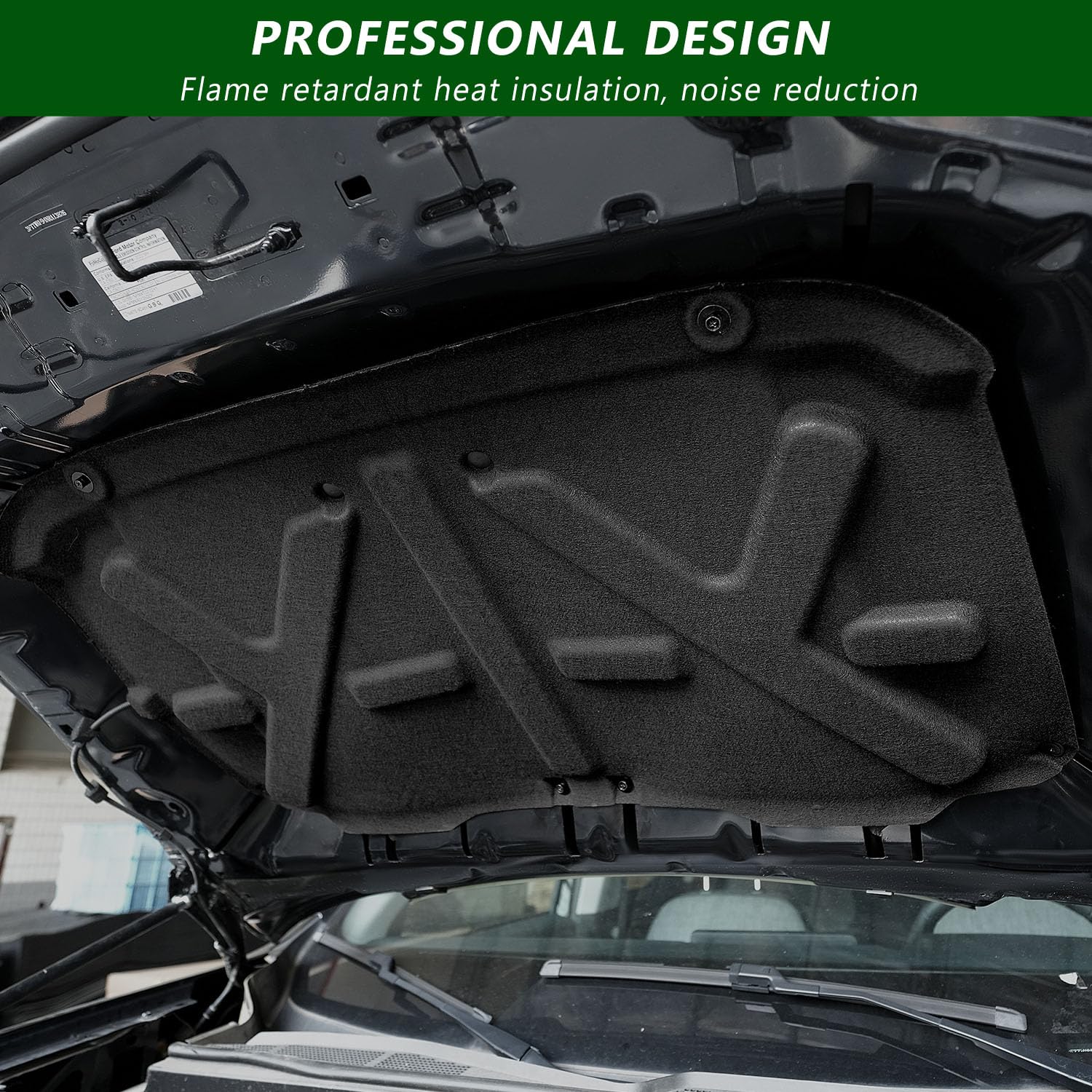 xipoqix Hood Insulation Pad Compatible with 2022-2025 Ford Maverick Sound Deadening Hood Heat Liner Replacement for 2022-2025 Fo