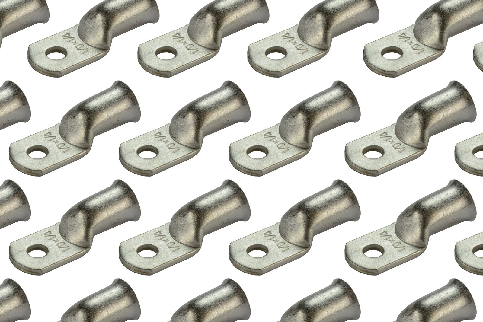 Temco 50 Pack Tinned Copper Welding Battery Cable Ends, Lugs Terminal 1/0 Awg 1/4'' Hole - Marine Grade (6 Awg To 1/0 Awg Option