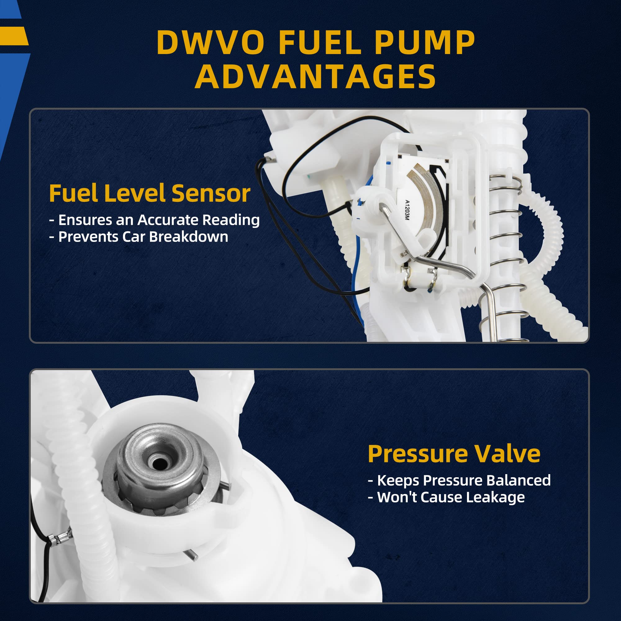 Dwvo Fuel Pump Compatible With 2005-2014 Chrysler 300 (With Gasoline Engines Only)/2008-2016 Dodge Challenger/2006-2016 Dodge Ch