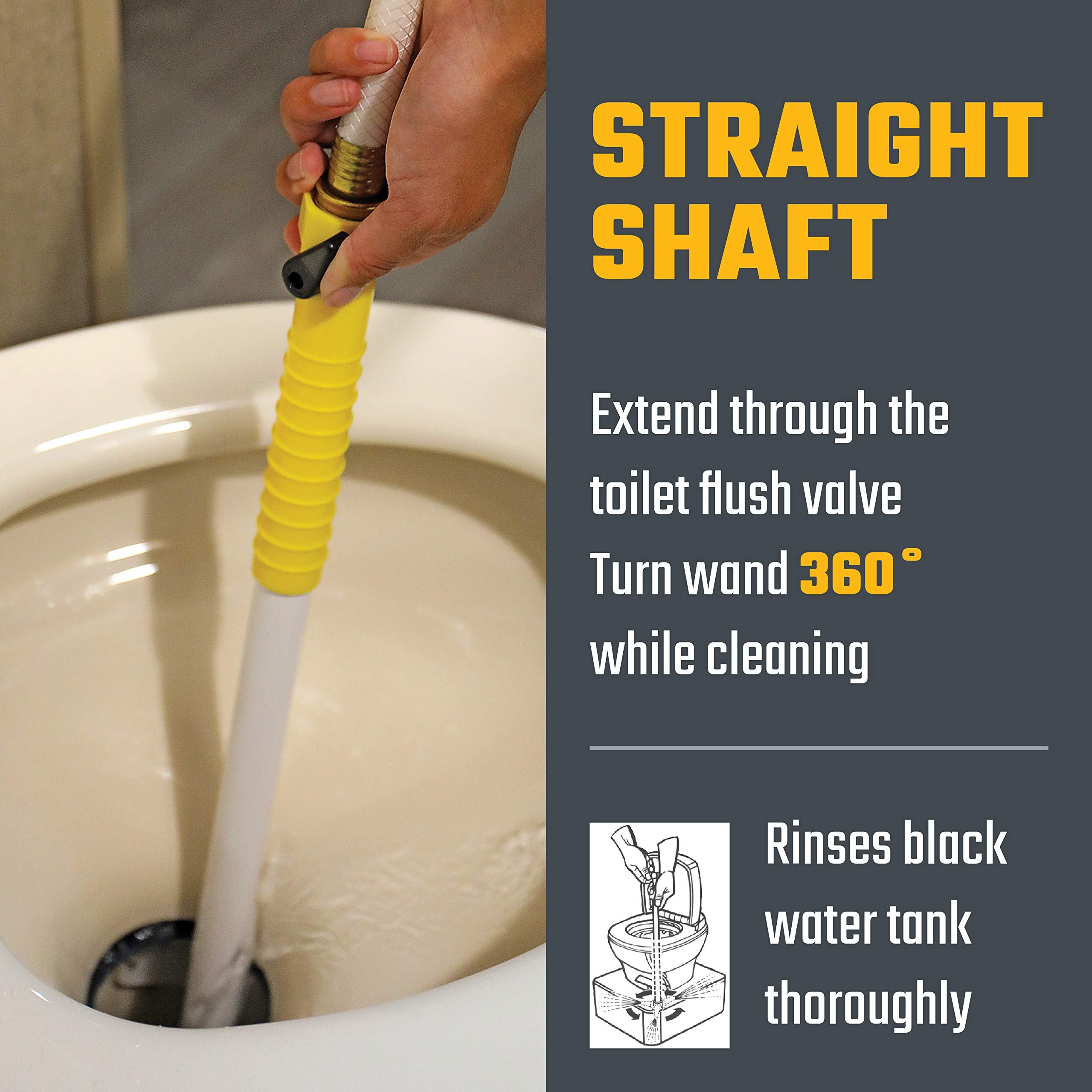 Valterra A01-0184Vp Master Blaster Rv Tank Cleaning Wand With Power Nozzle , White