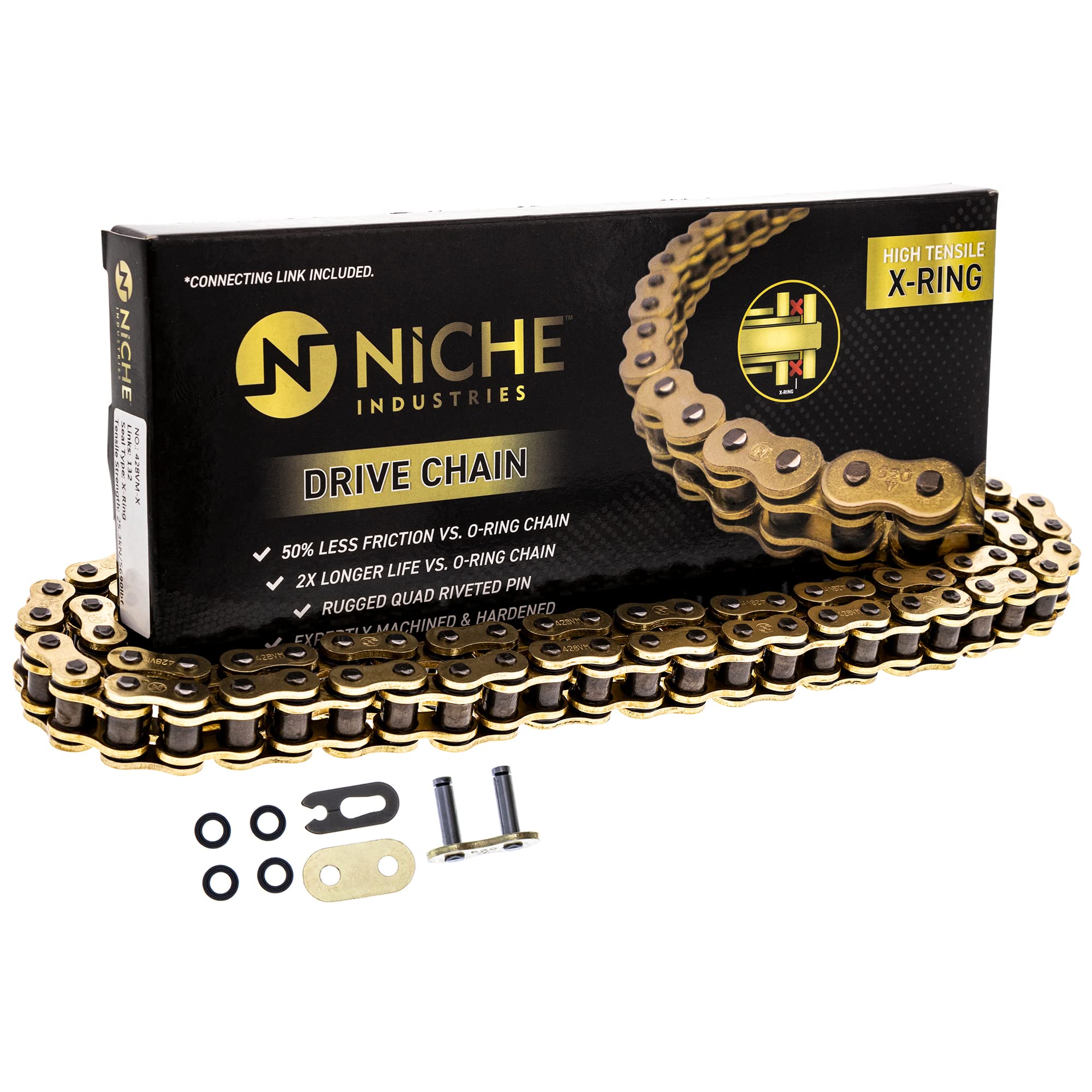 Niche Drive Sprocket Chain Combo For Honda Xr100R Crf100F Front 14 Rear 50 Tooth 428Vm-X X-Ring 118 Links