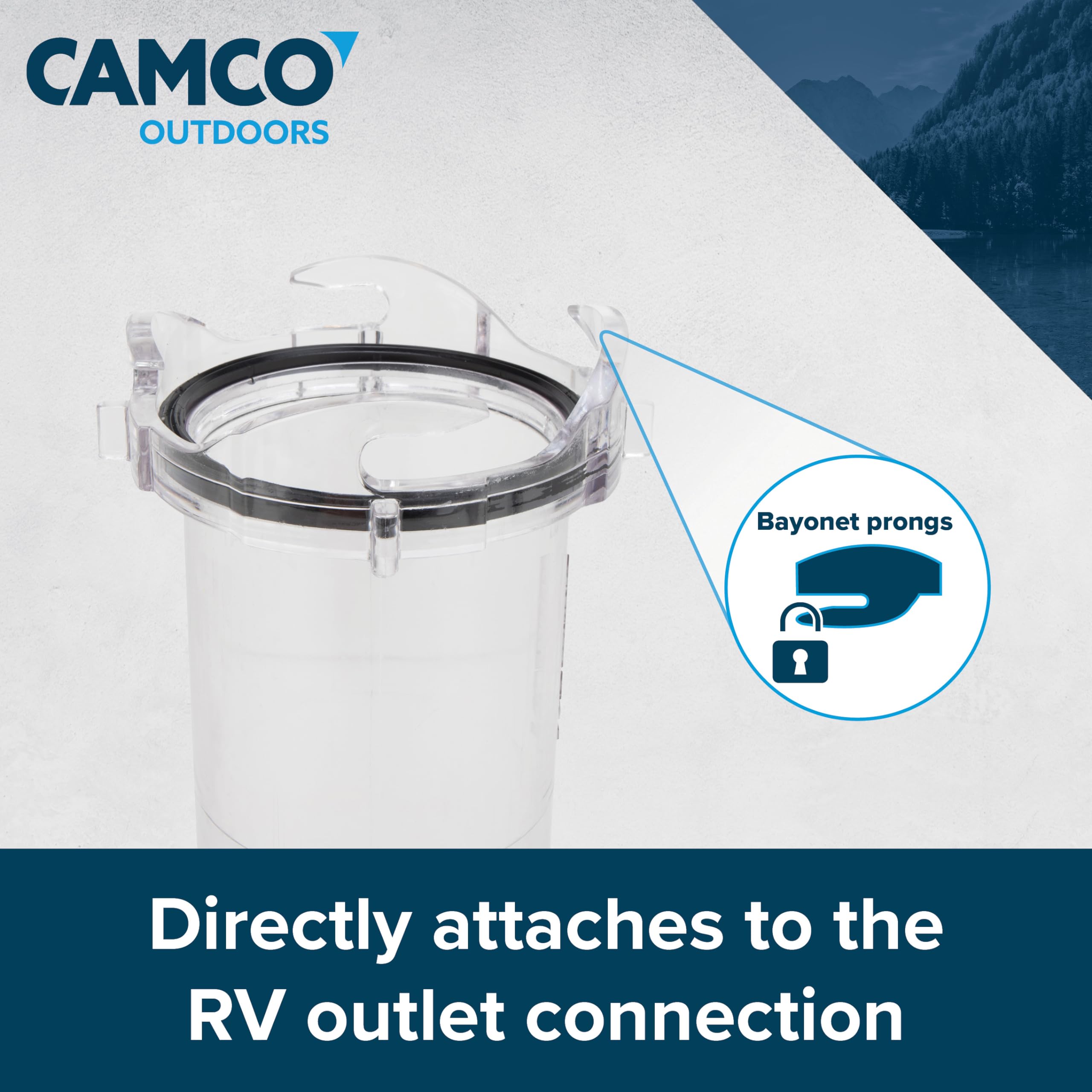 Camco 39592 9 Clear Sewer Hose Adapter