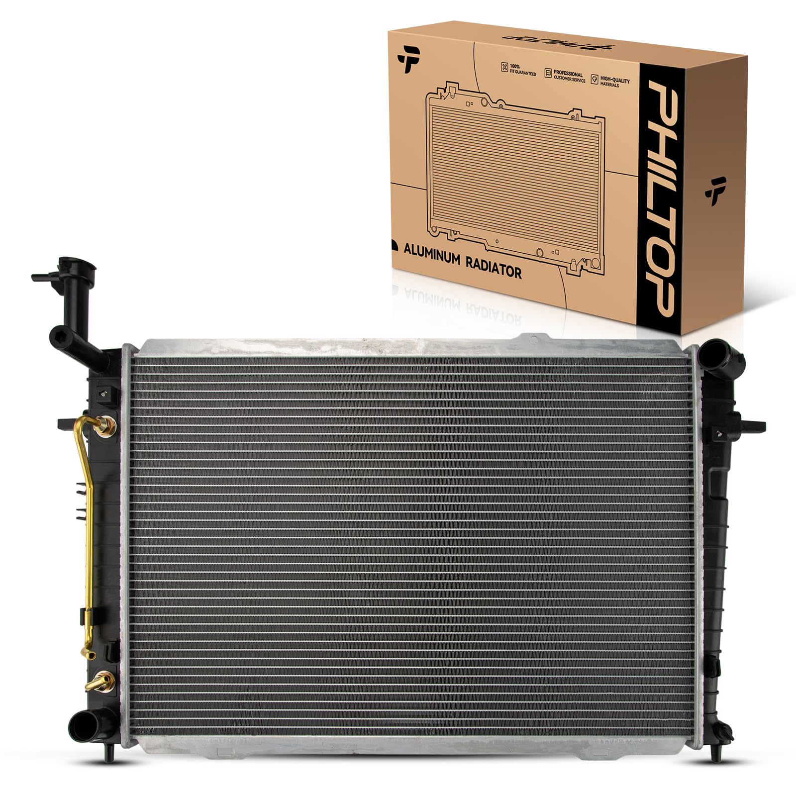 PHILTOP Car Radiators Compatible with 2007-2010 Sportag 2.0L(From Oct/31/2006) 2006-2007 Tucson 2.0L FWD 2008-2009 Tucson 2.0L (