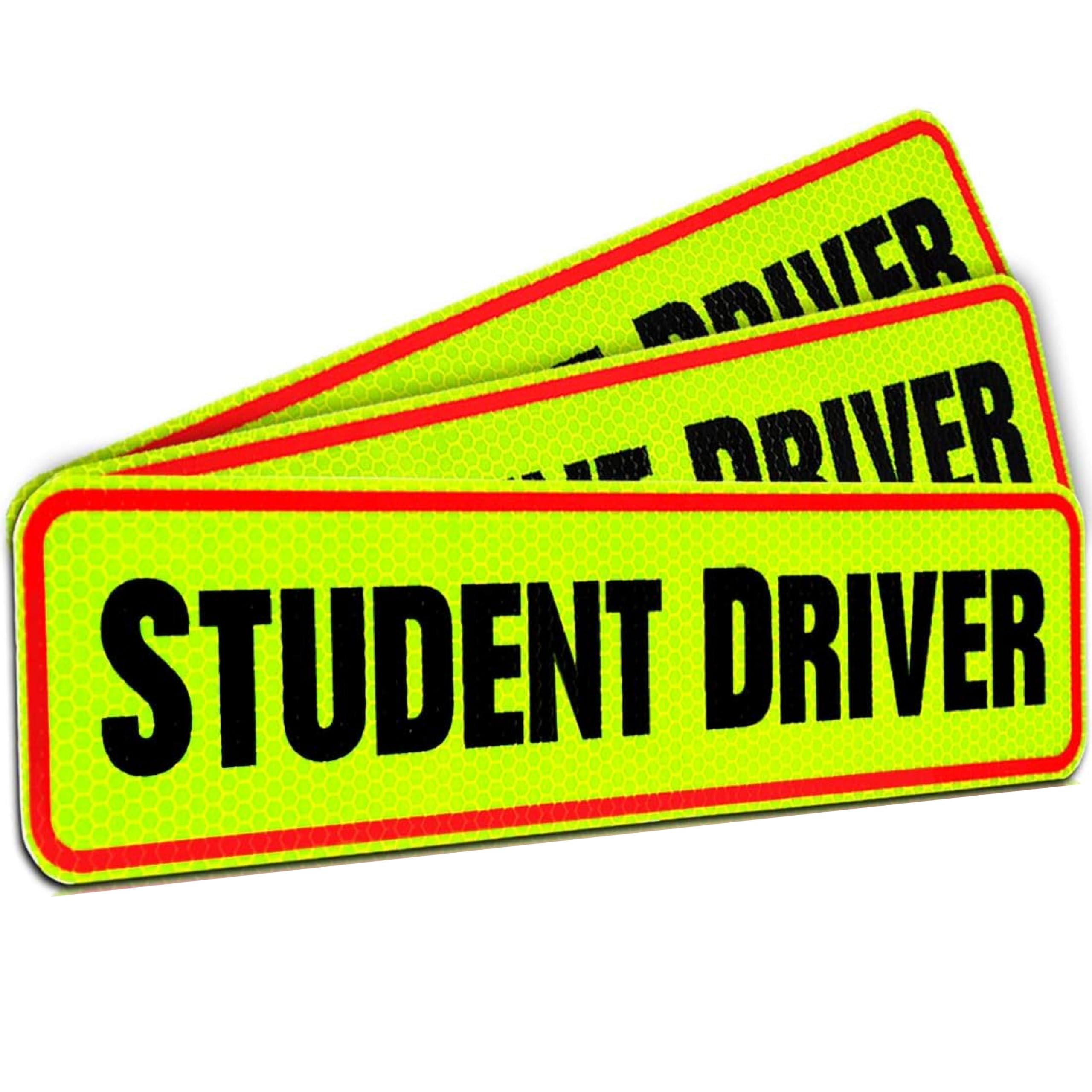 Reflective Student Driver Magnet | 12'' Car Magnet Sticker For New & Beginner Drivers | Weatherproof & Magnetic | Accessories Fo