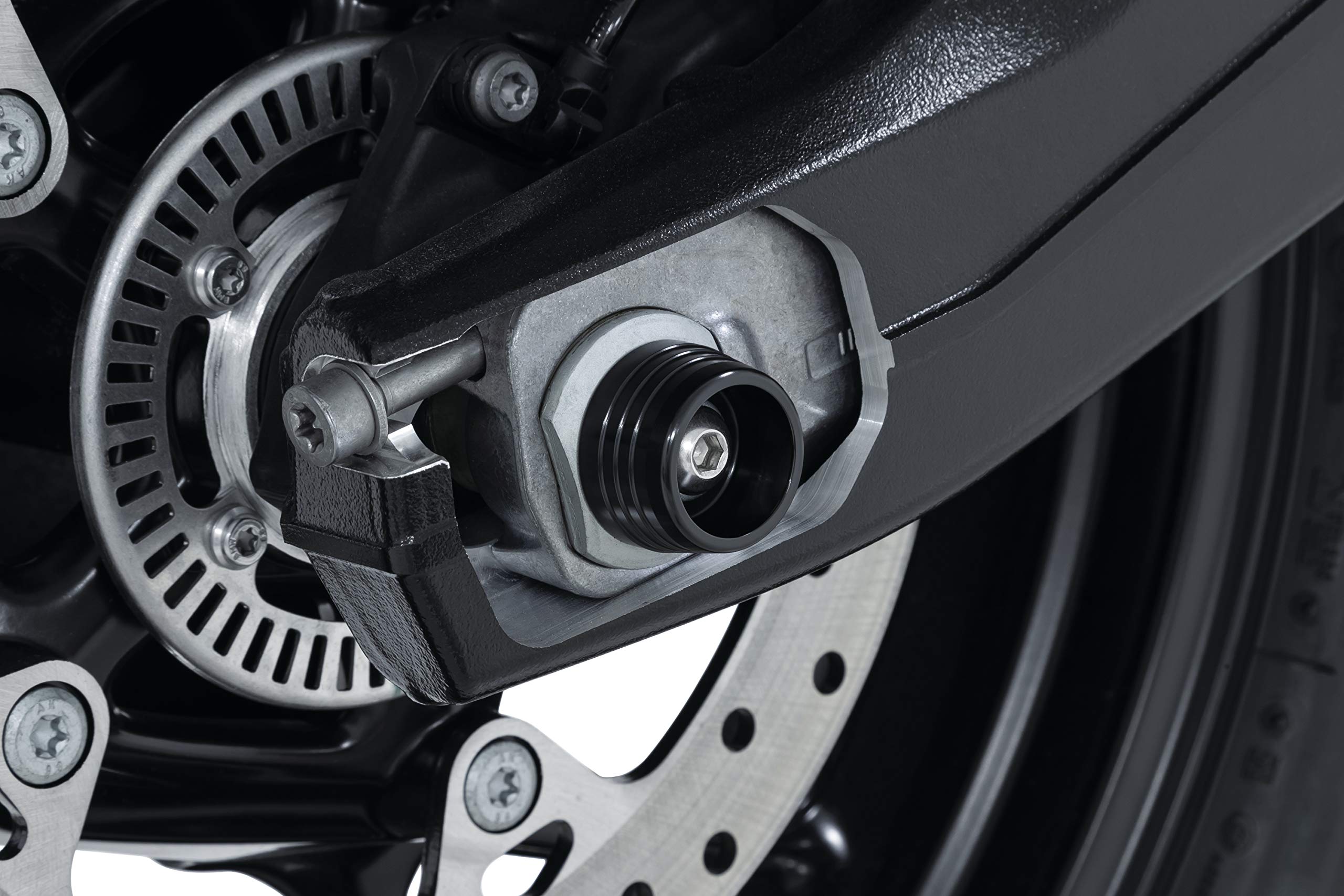 Kuryakyn 3814 Motorcycle Accessory: Lodestar Rear Axle Sliders For Bmw F 750 & 850 Gs, Black, 1 Pair