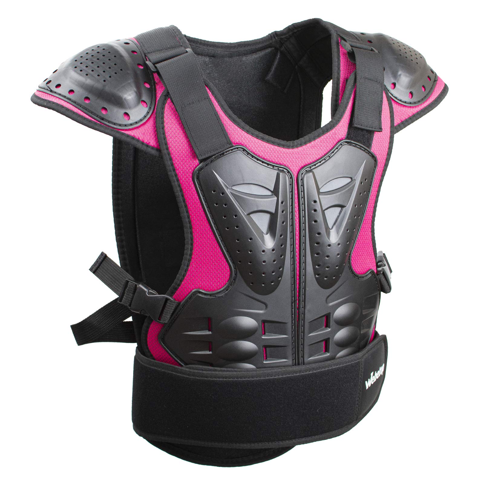 Webetop Kids Dirt Bike Body Chest Spine Protector Vest Protective for Dirtbike Motocross ATV MTB 4 Wheeler Black/Pink M