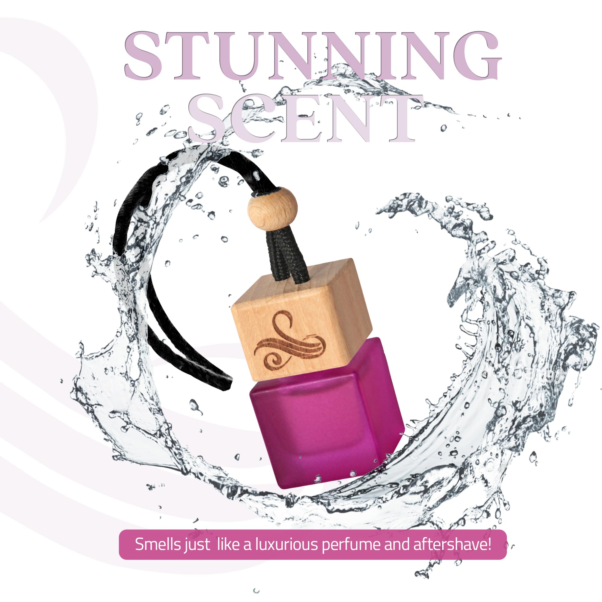 Perfa Purple Alien Car Air Freshener for Women - Strong Odour Eliminating Perfume Style Freshener with Vent Clip, 0.27 Fl Oz