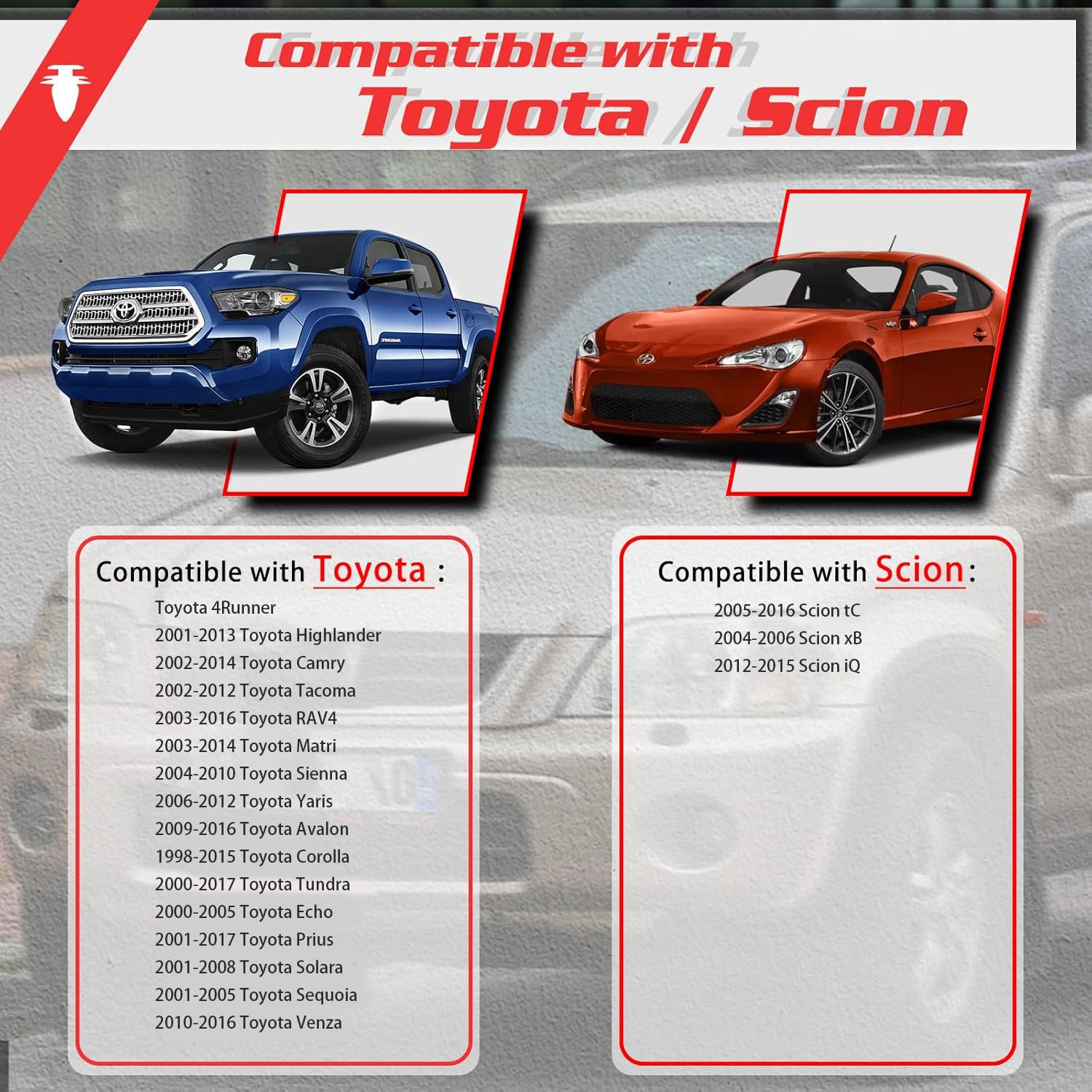 Otuayauto 50Pcs For Toyota Trim Door Panel Clips Trim Panel Retainer For Tacoma, Tundra, Camry, Corolla, Avalon, Sienna, Replace