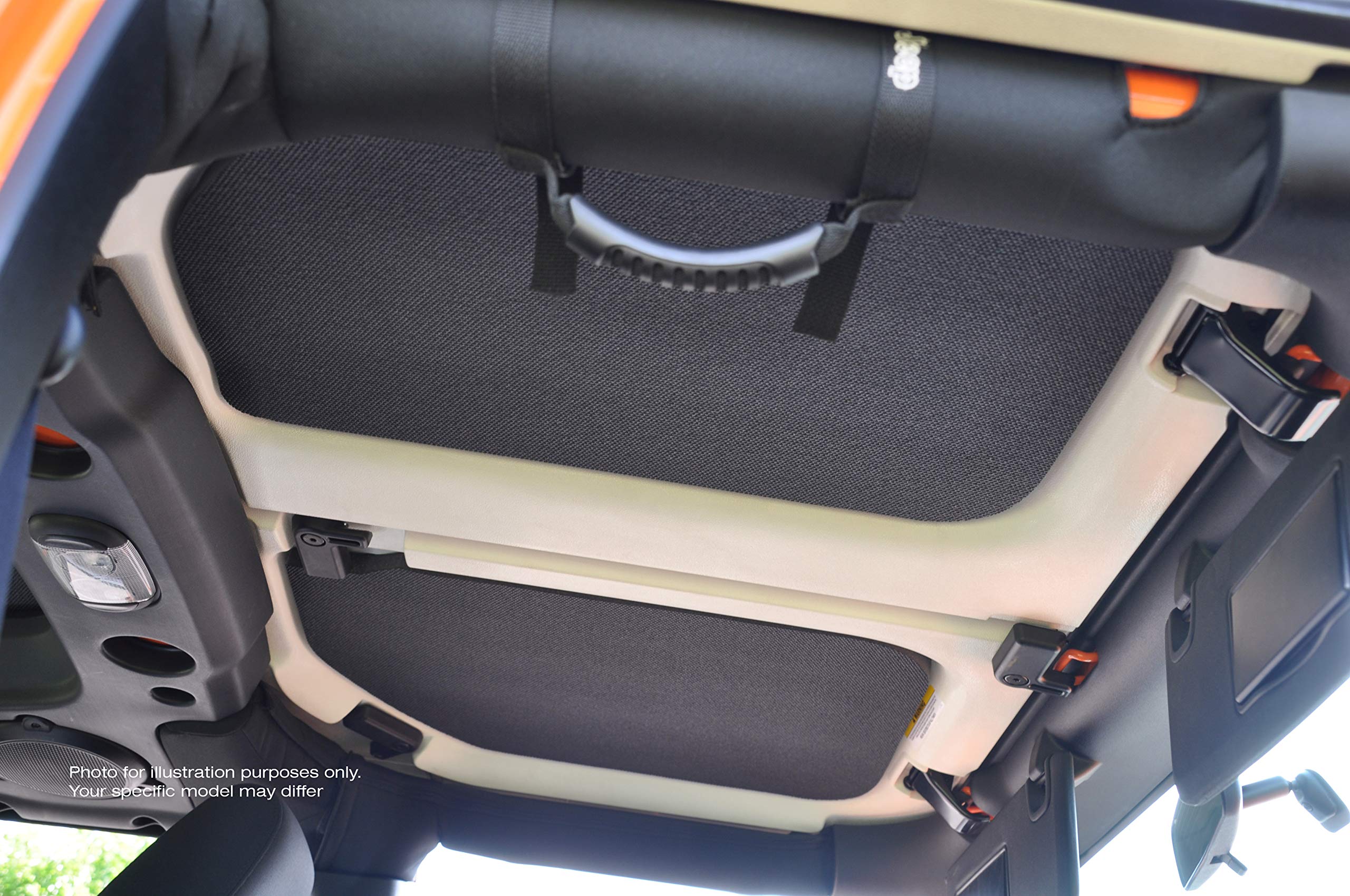 Design Engineering 050146 Boom Mat Black Sound Deadening Headliner Compatible With Jeep Wrangler Tj With Factory Speaker Pods (2