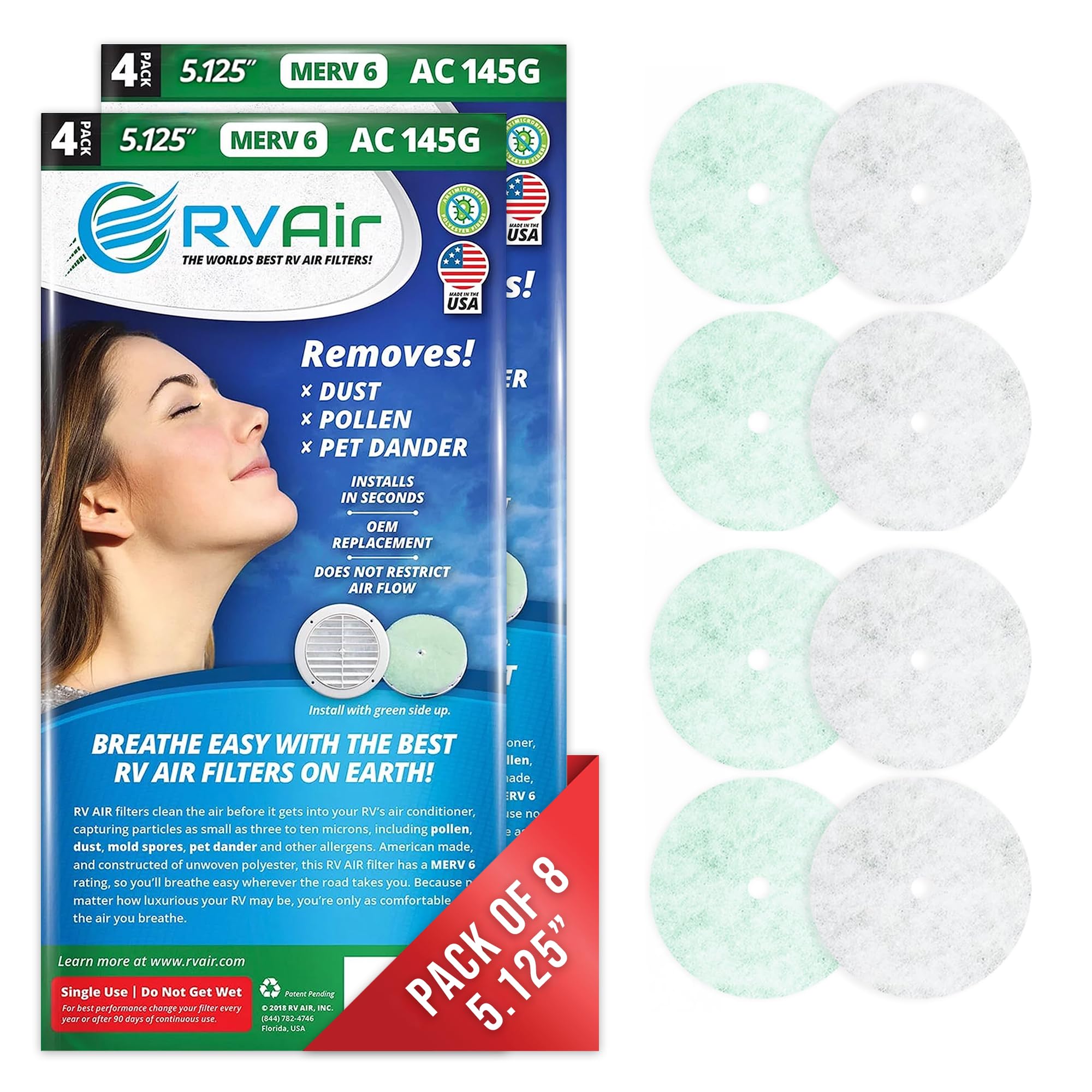 Ac Filter - Air Conditioner Replacement Filters - Rv Air Cleaner - Camper Accessories For Travel Trailers - Easy To Install Vent