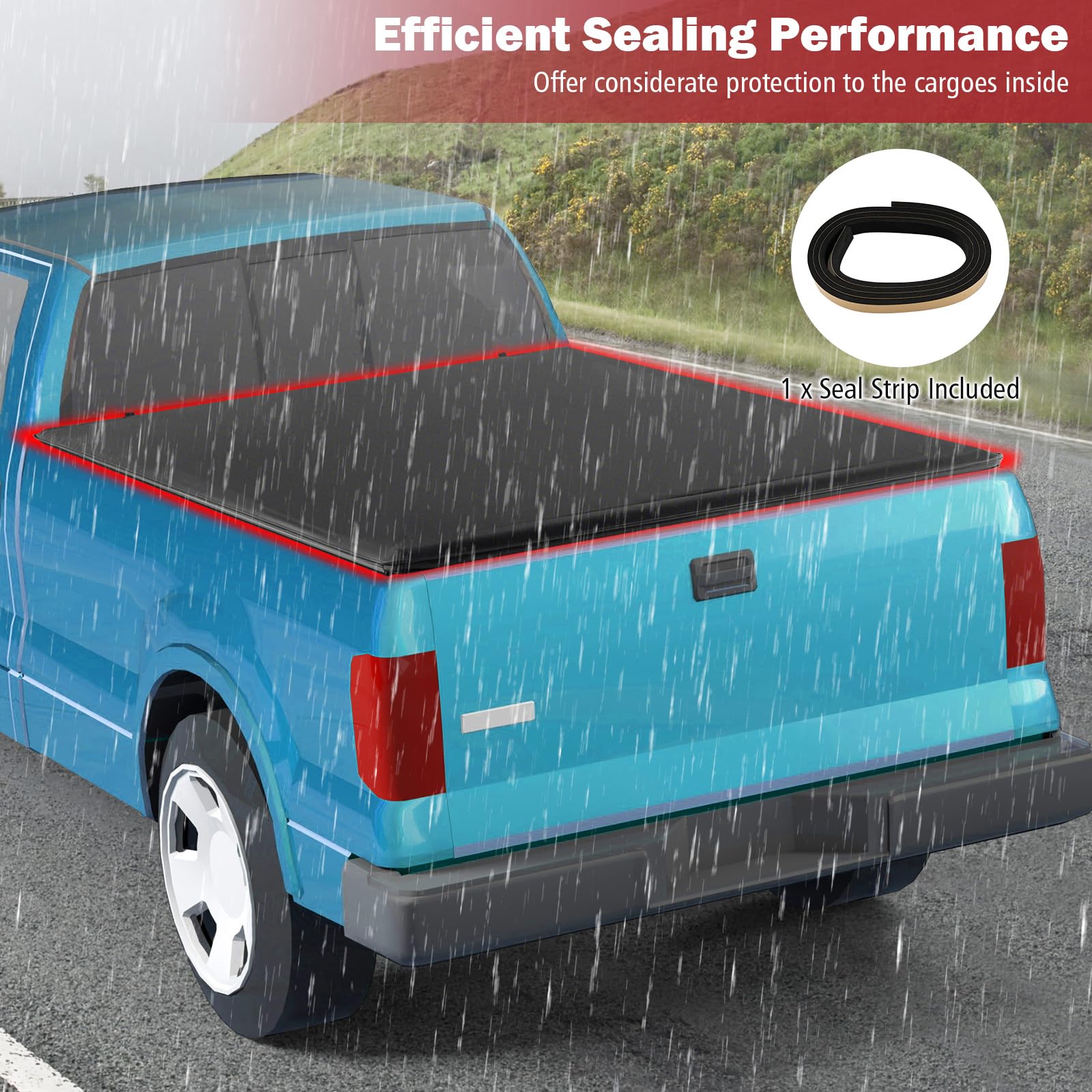 Ironmax Truck Bed Cover, Soft Roll-Up Truck Tonneau Cover Compatible With 2019-2023 Ram 1500 Classic, 2002-2018 Dodge Ram 1500 & 2003-2023 Dodge Ram 2500/3500, Fleetside 6.4 Feet Bed