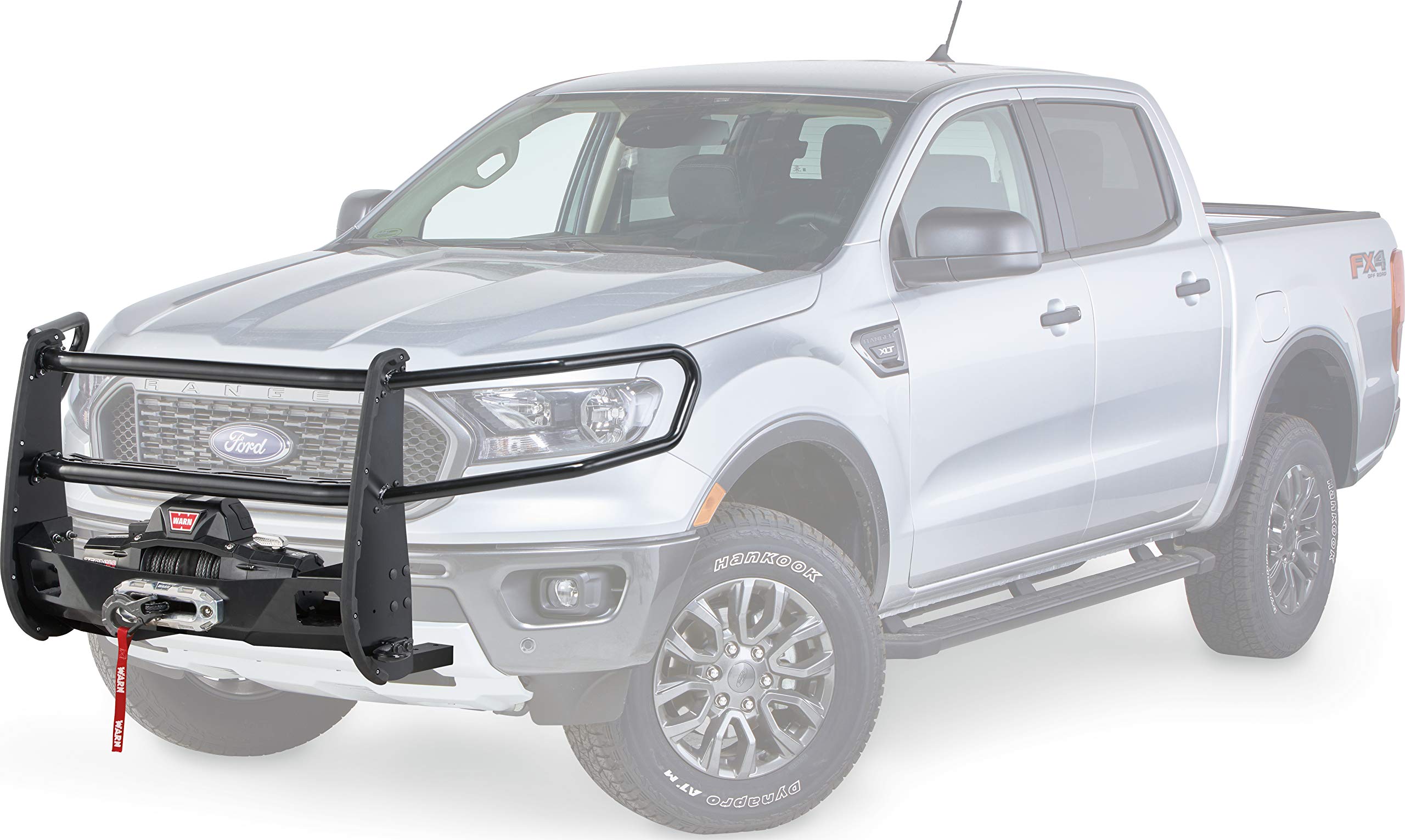 WARN 103379 Trans4mer Gen III Series Full Grille Guard, Winch Mount Compatibility: 2019-2020 Ford Ranger