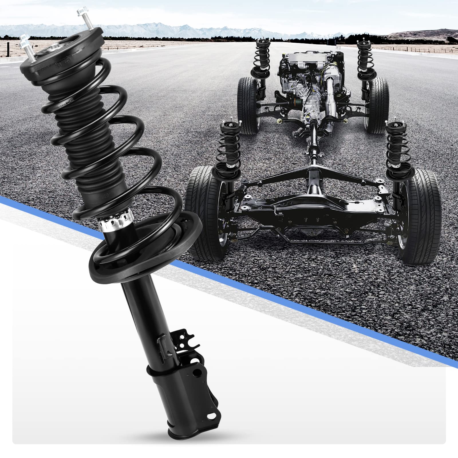 Yitamotor Rear Pair Complete Struts Compatible With 2004-2006 Camry, 2004-2006 Solara, 2004-2006 Lexus Es300