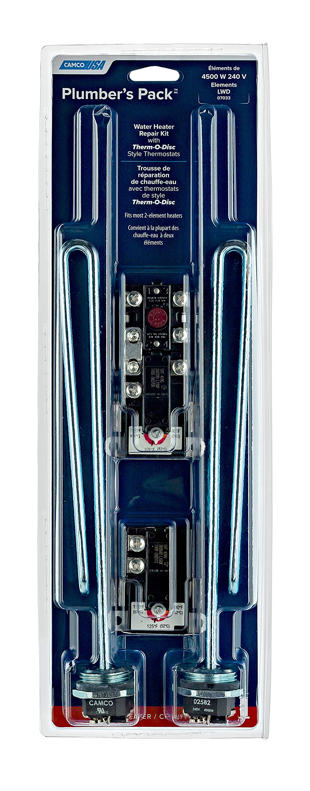 Camco 07033 LWD Therm-O-Disc Style Plumber's Pack Water Heater Repair Kit , Black