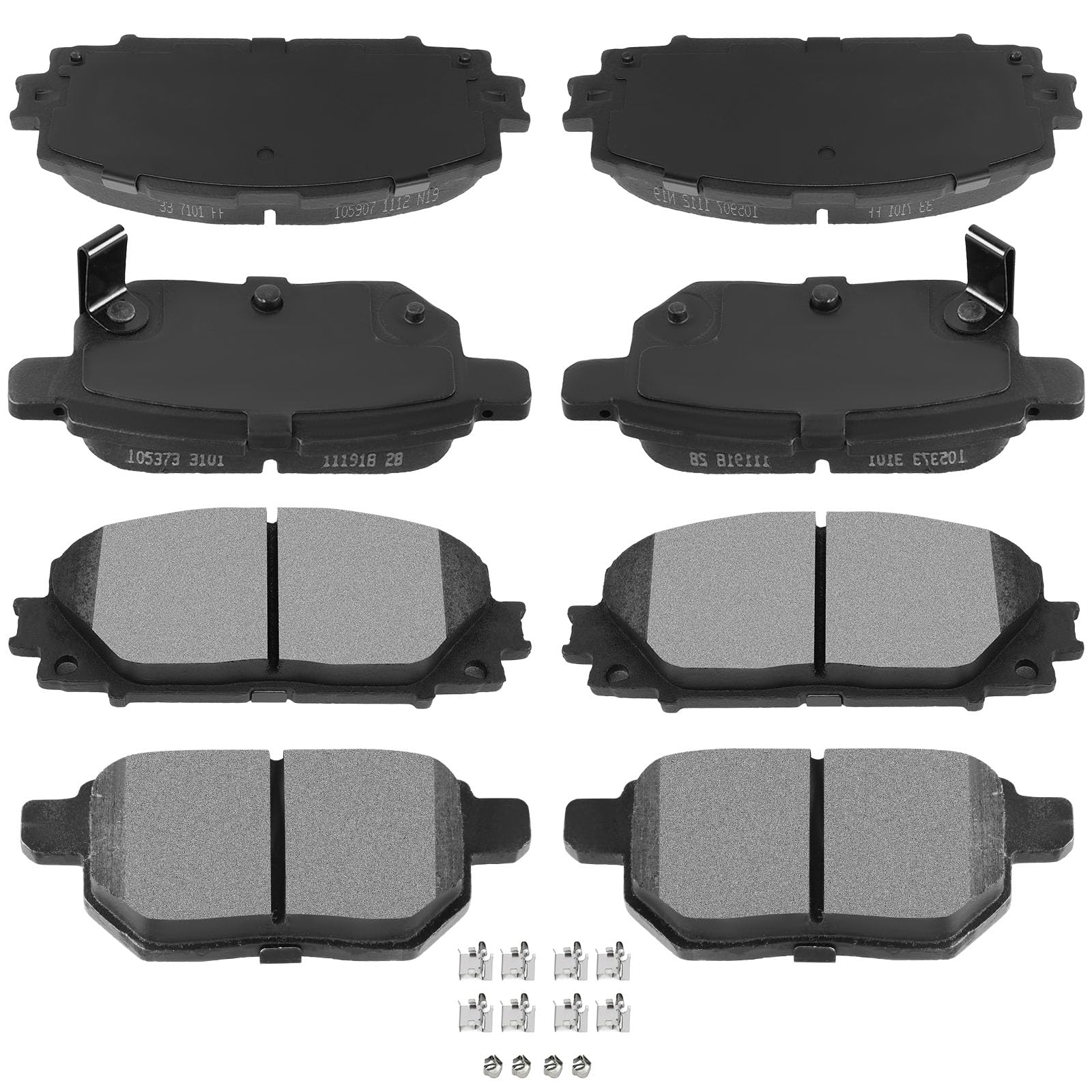 Automuto 8Pcs Front & Rear Disc Brake Pads Set D1423 D1184 For Lexus Ct200H 2011-2017,For Toyota Prius 2012,For Toyota Prius Plu