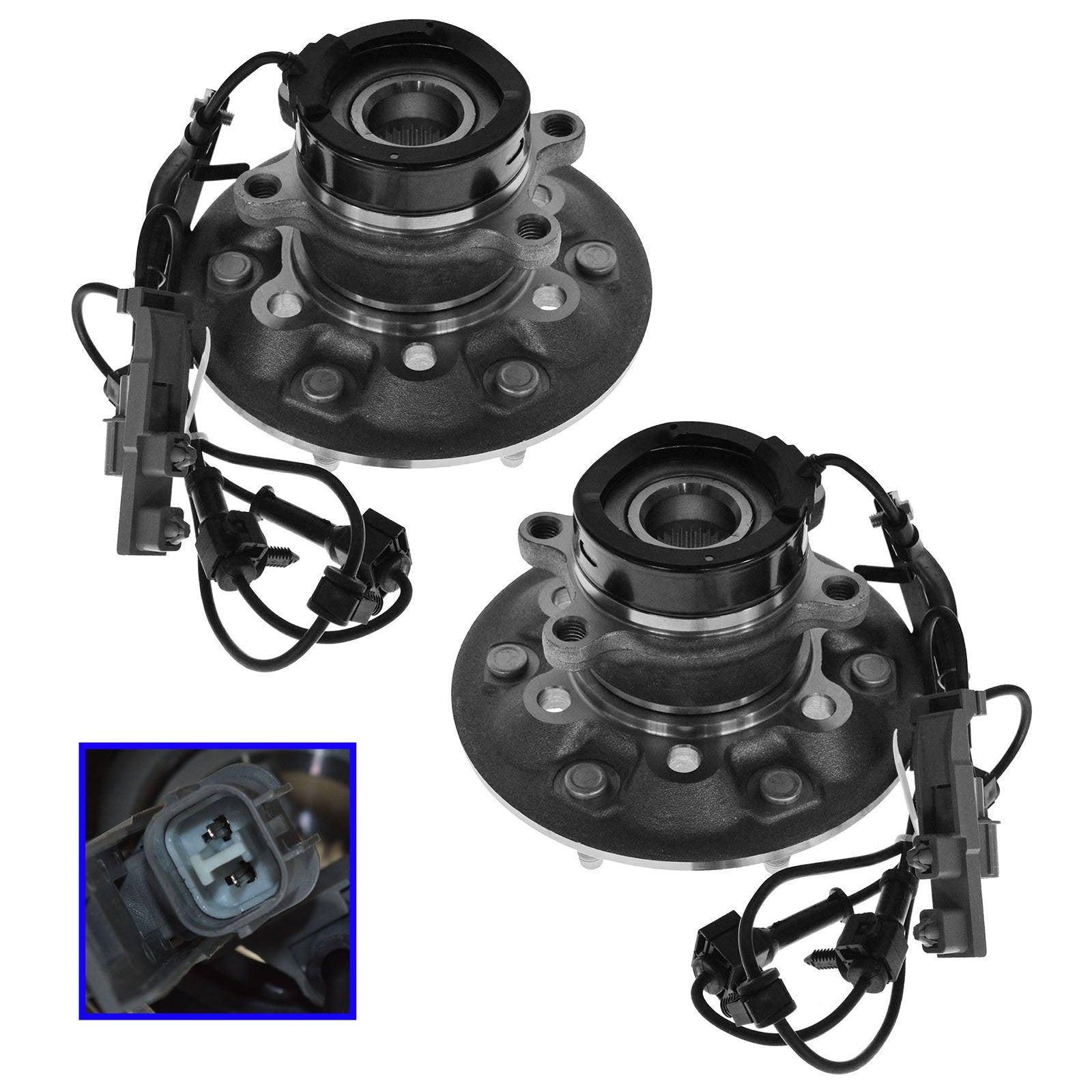 Trq Front Wheel Hub Bearings Assembly Set Compatible With 2004-2008 Chevrolet Colorado Gmc Canyon 2006 Isuzu I-350 2007-2008 I-3