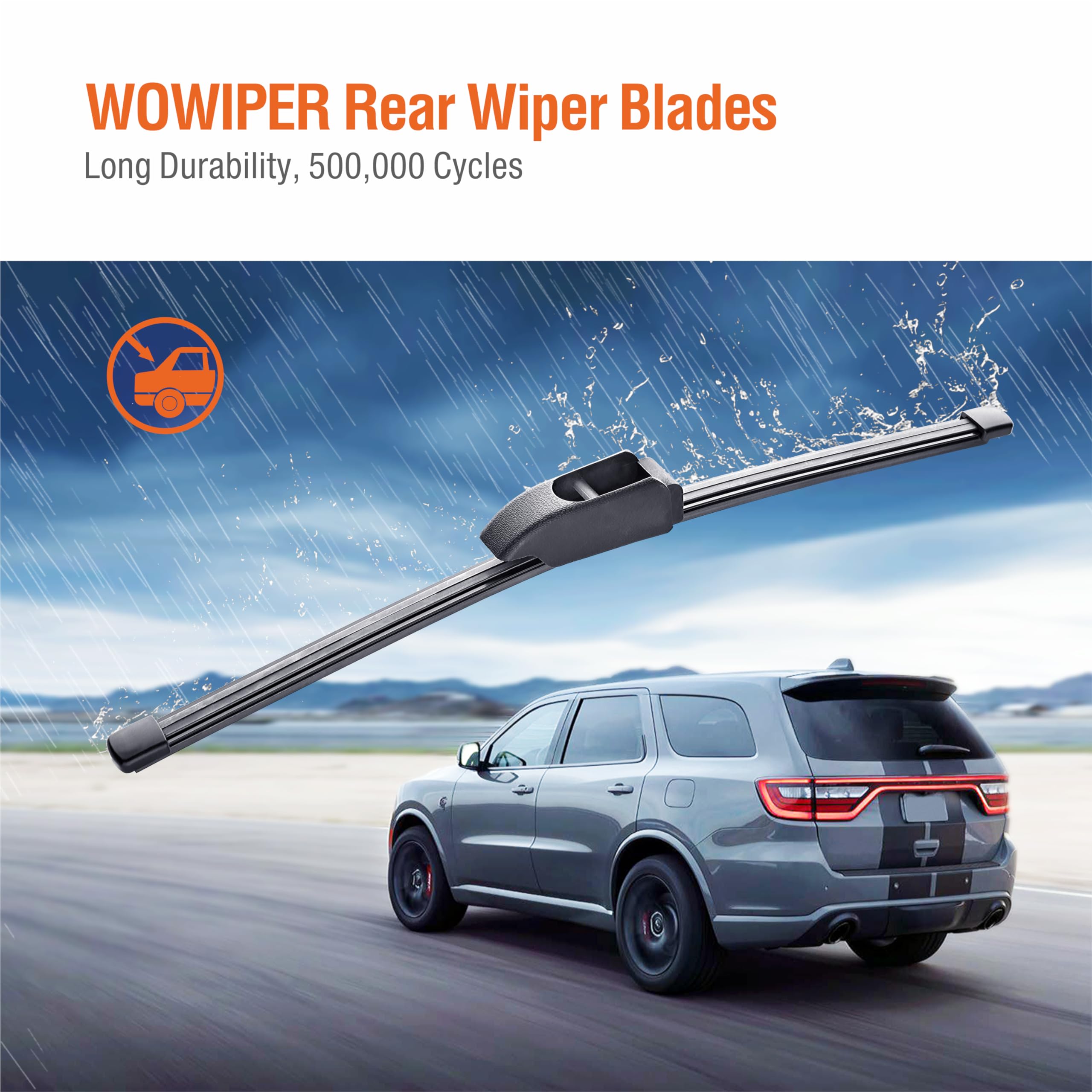 Wowiper 12 Inch (A300H) Rear Wiper Blade Replacement For Kia Niro 2020 2019 2018 2017 /Jaguar F-Pace 2020 2019 2018 2017 Back Wi