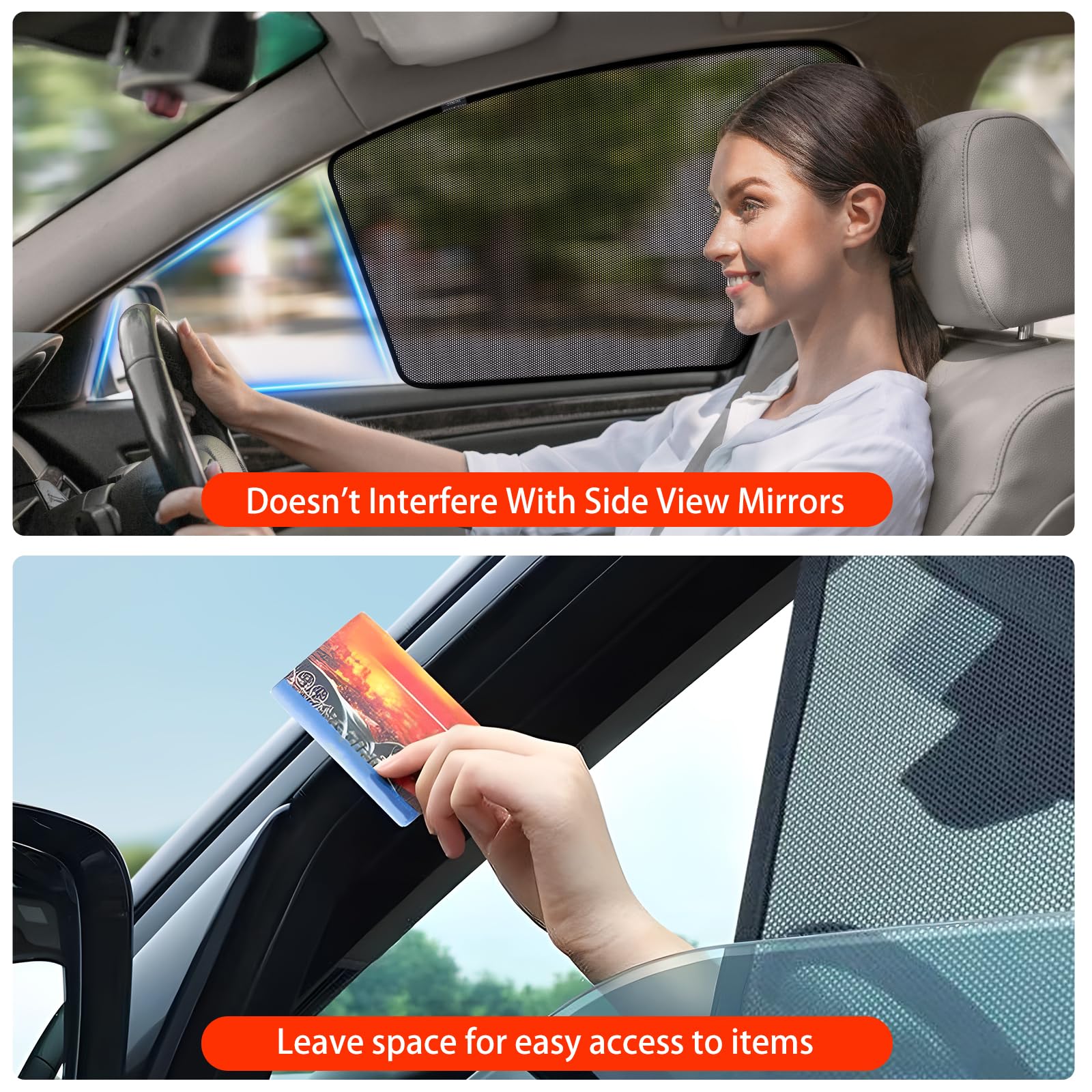 XCBYT Car Window Shades for 2015-2024 F150 Sun Shade for Car Baby Side Window with Breathable Mesh Blocking 99% UV Glare and Pri